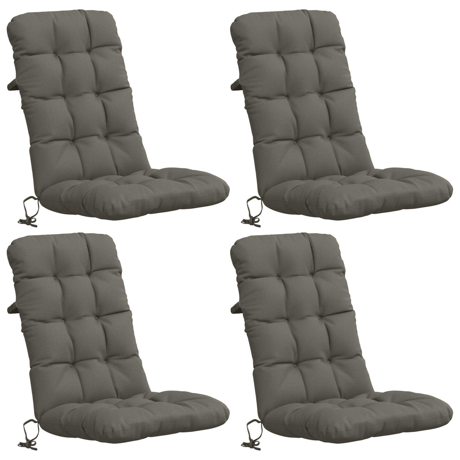 vidaXL Sitzauflage 4-teiliges Hochlehner Kissenset VIANEN 4 pcs 100 % Polyester