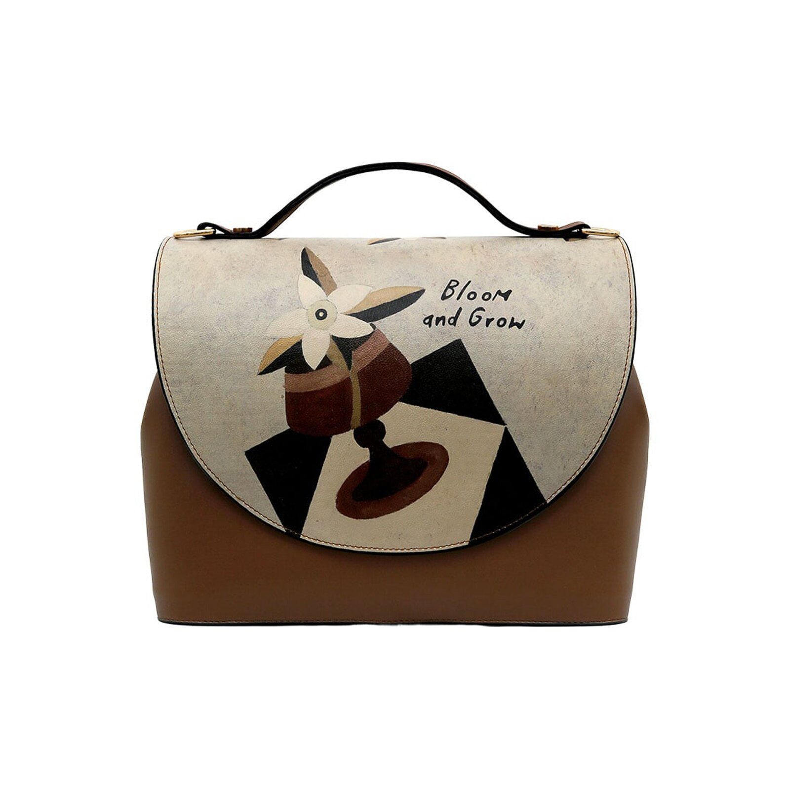 DOGO Henkeltasche Handy Umhängetasche Bloom And Grow Schultertasche, Handgefertigt