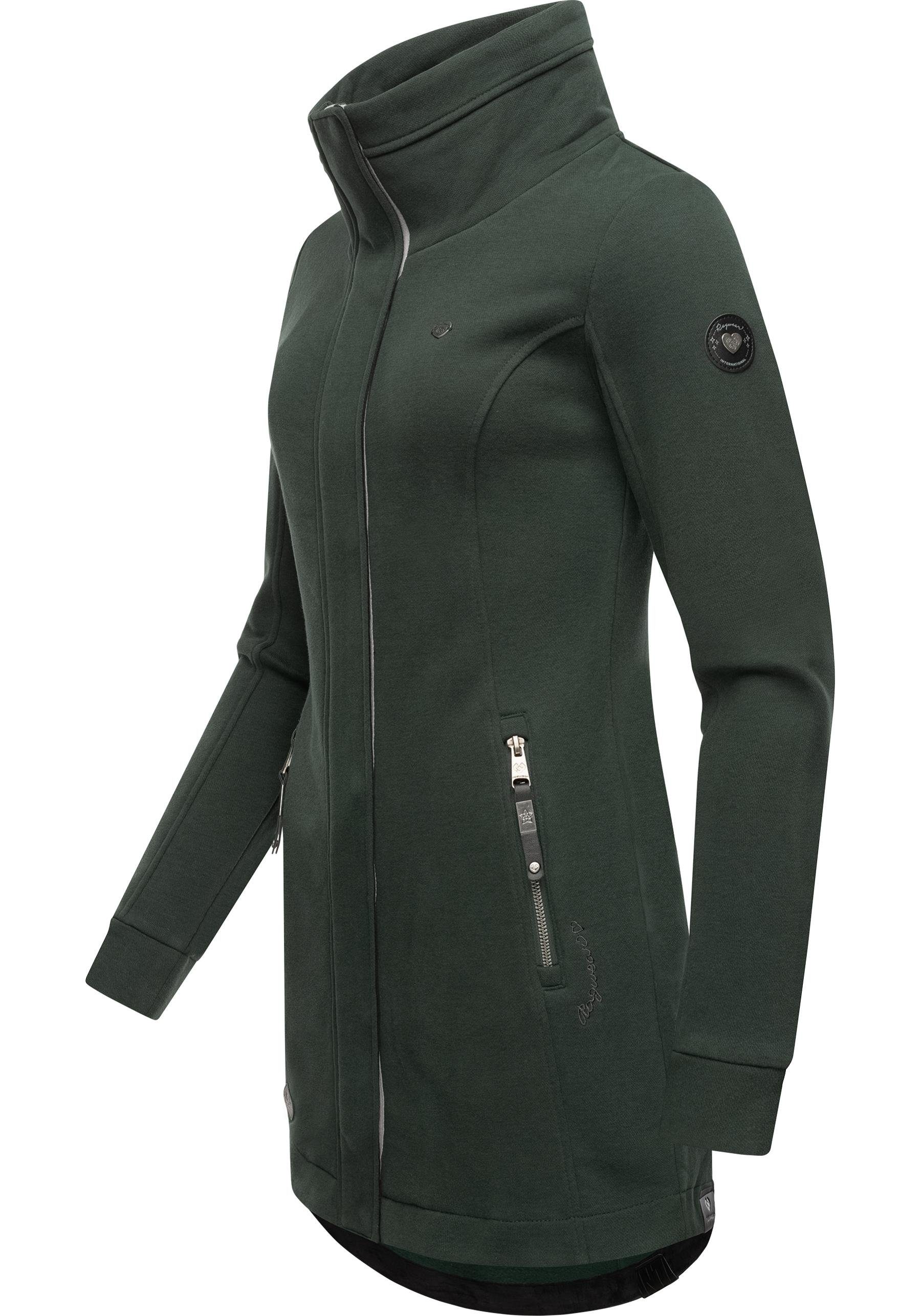 Ragwear Sweatjacke Letrice Sportliche Zip-Jacke mit hohem Kragen