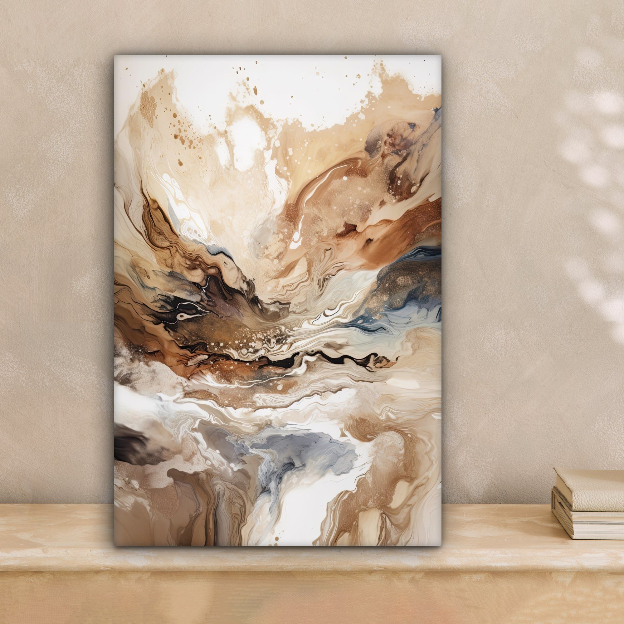OneMillionCanvasses® Leinwandbild Abstrakt - Kunst - Farbe - Beige - Modern günstig online kaufen