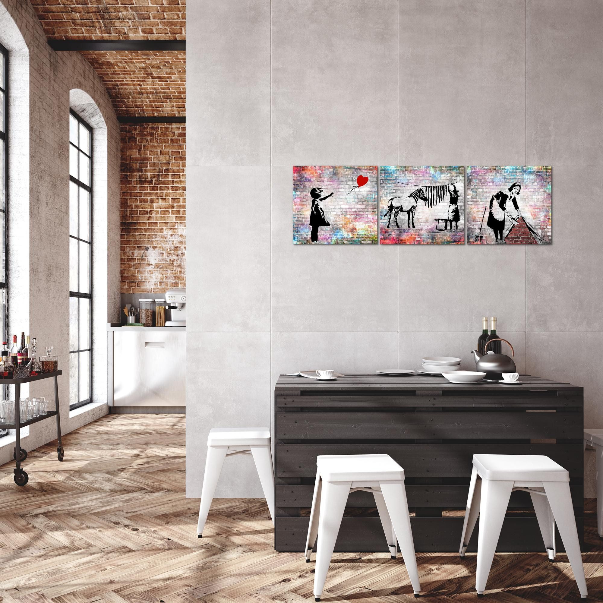 Runa Art Wandbild Banksy Style Bilder Street art Deko Graffiti Loft