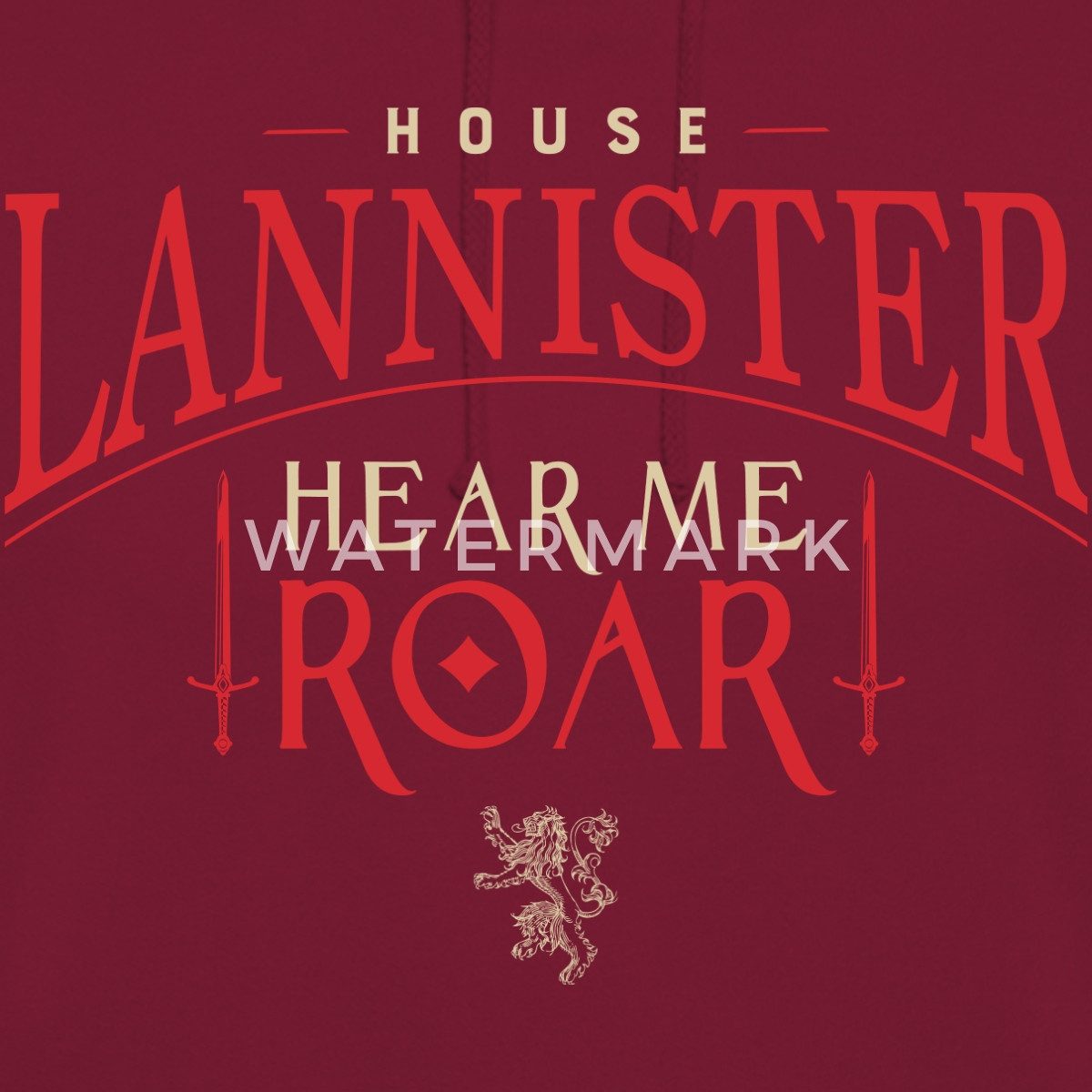 Spreadshirt Hoodie Game Of Thrones Haus Lannister Hear Me Roar Unisex Hoodie (1-tlg)