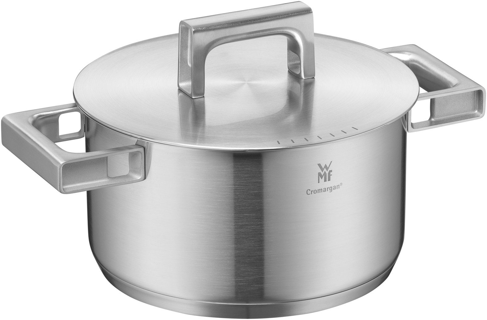 WMF Fleischtopf Ultimate Cool+ Kochtopf mit Deckel, 20 cm, Cromargan Edelstahl 18/10 (20 cm, 3,4l), Induktions Topf mit Innenskalierung