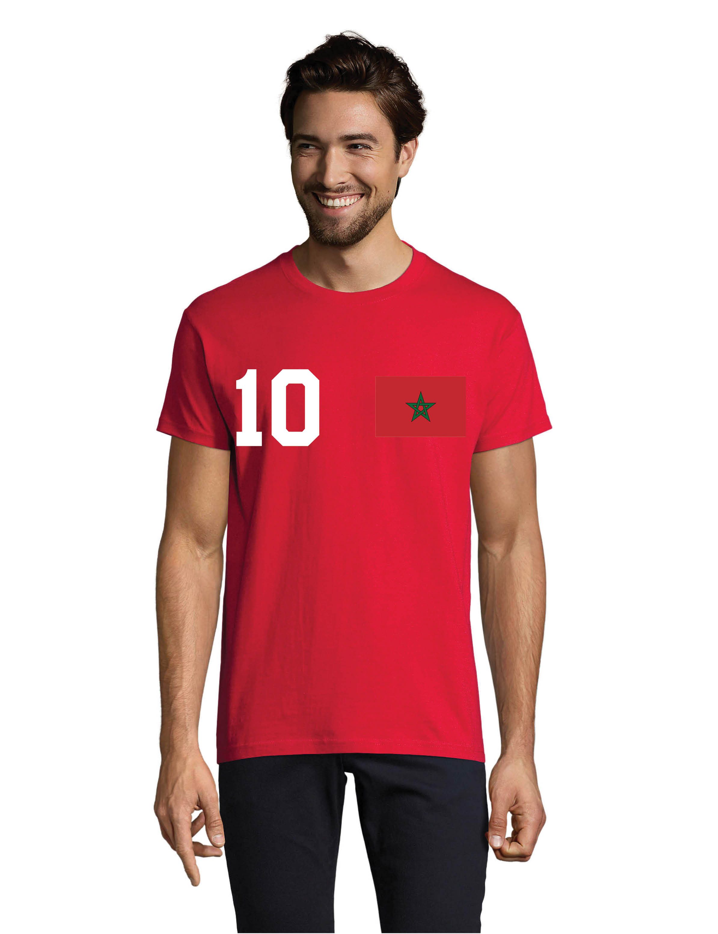 Youth Designz T-Shirt Marokko Herren T-Shirt Trikot mit Trendigem Aufdruck für Männer