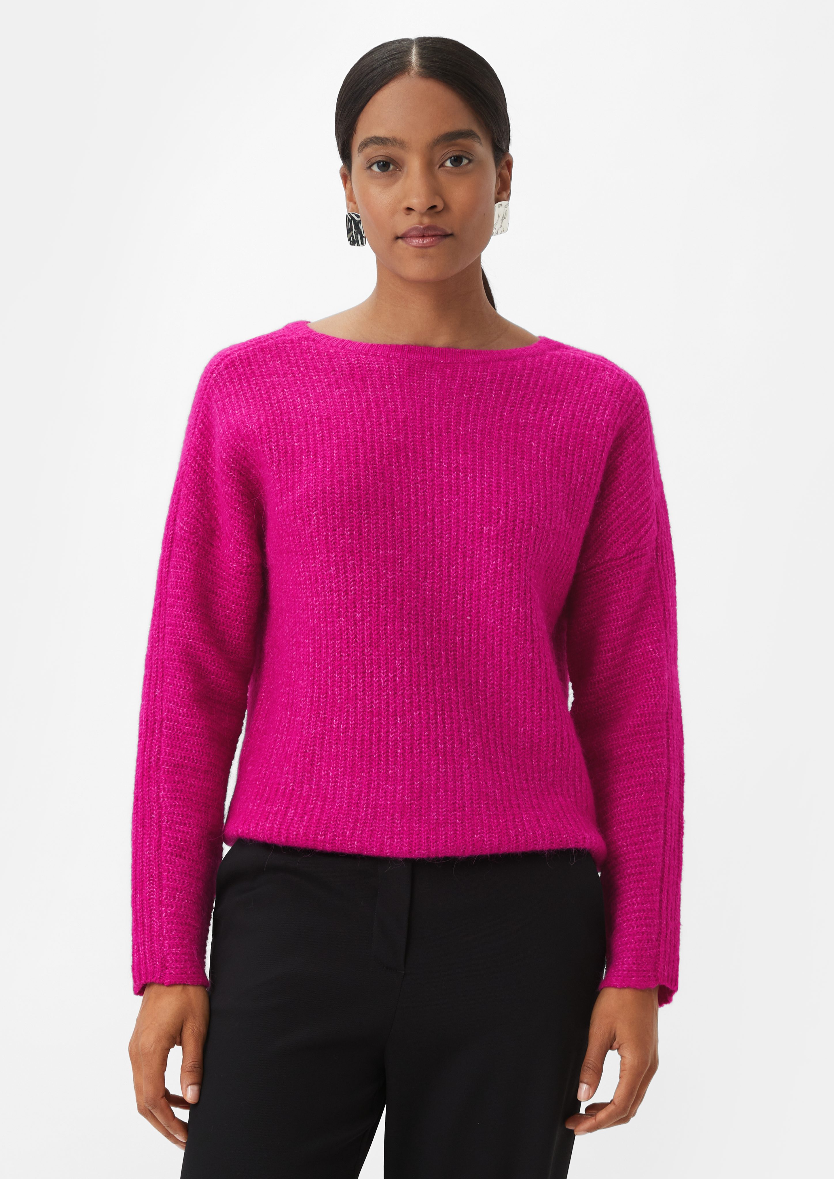 Langarmshirt Strickpullover aus Alpakamix