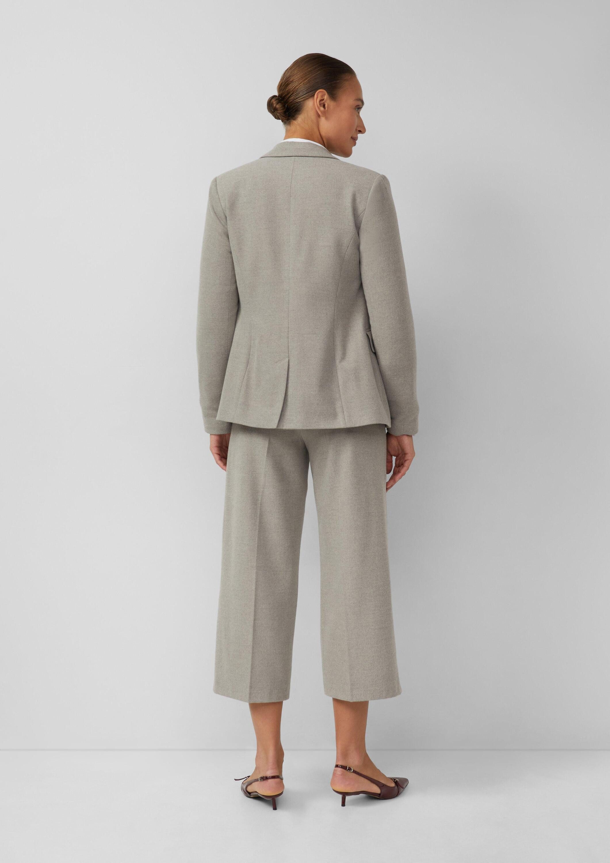 s.Oliver Jackenblazer Indoor-Blazer Taillierter Flanell-Blazer in melierter Optik