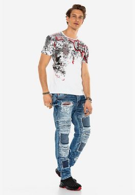 Cipo & Baxx Bequeme Jeans im auffälligen Riss-Design