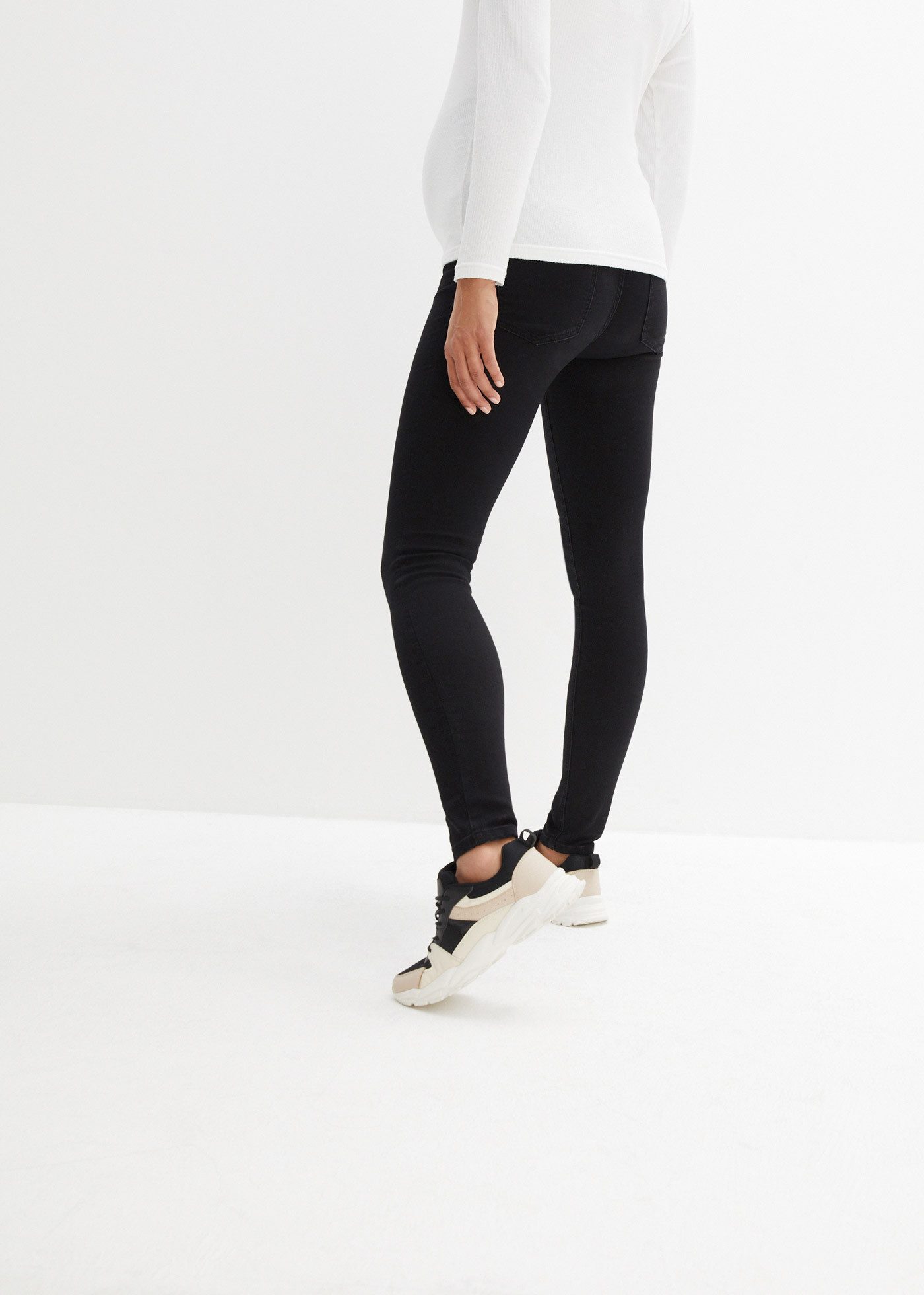 bonprix Umstandsjeans Skinny Fit, mit wärmender Innenseite, hoher Baumwollanteil