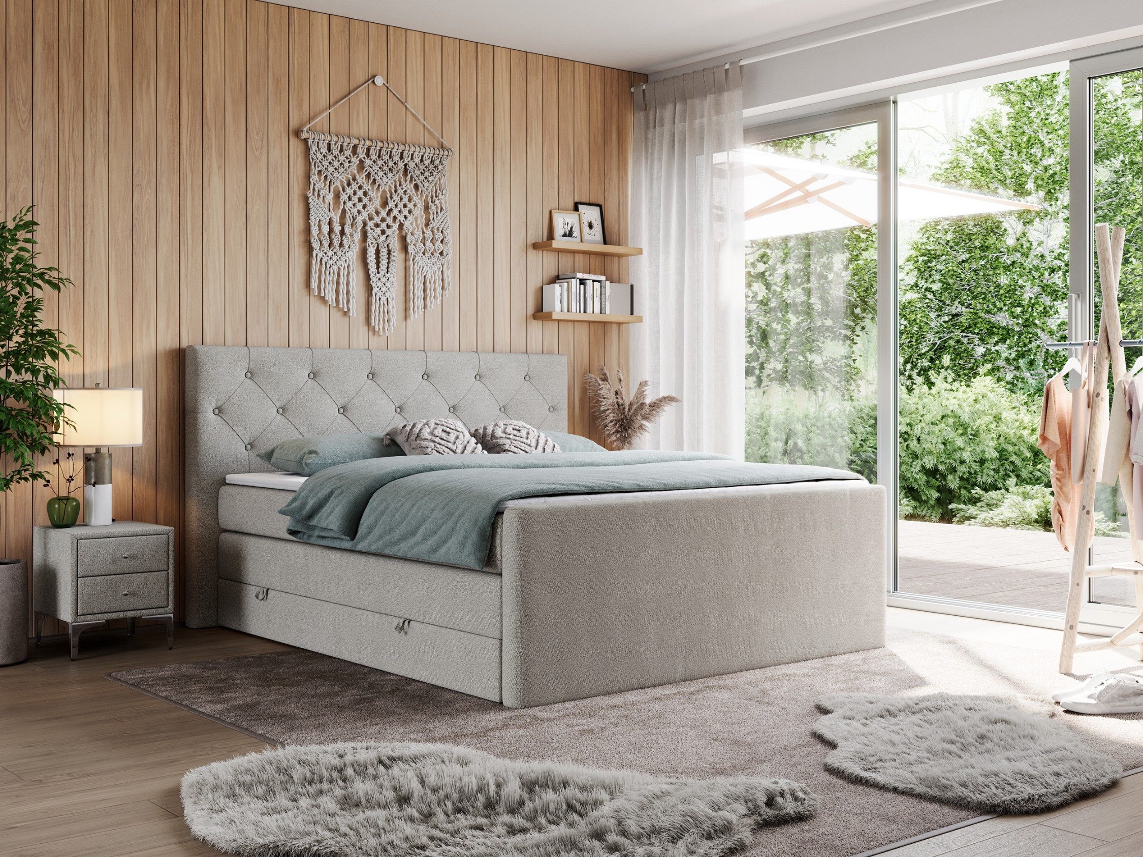 MKS MÖBEL Boxspringbett KING VELEN (T30-Schaum, günstig online kaufen
