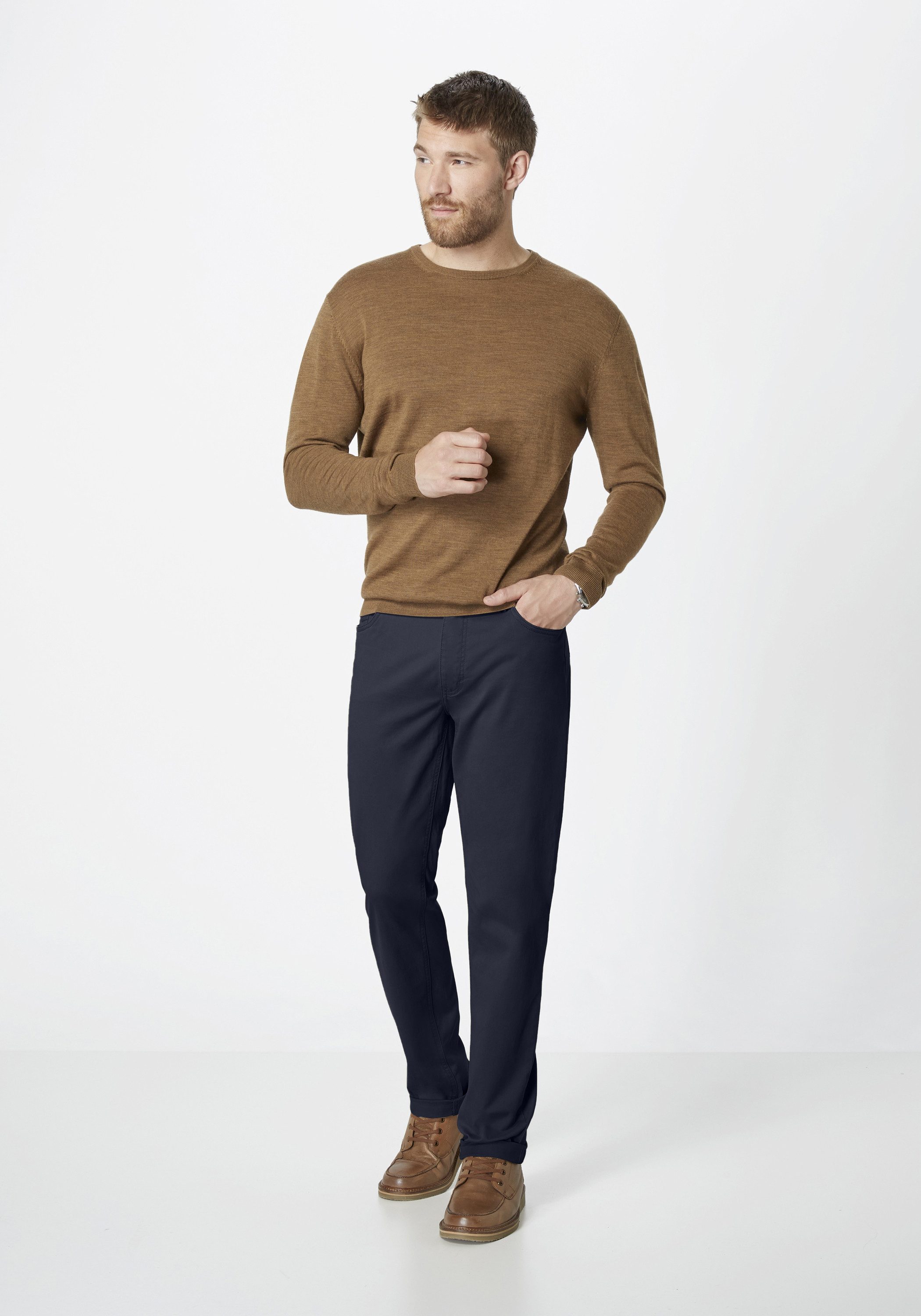 Redpoint Stoffhose MONTREAL Straight Fit 5-Pocket Hose mit elastischem Bund