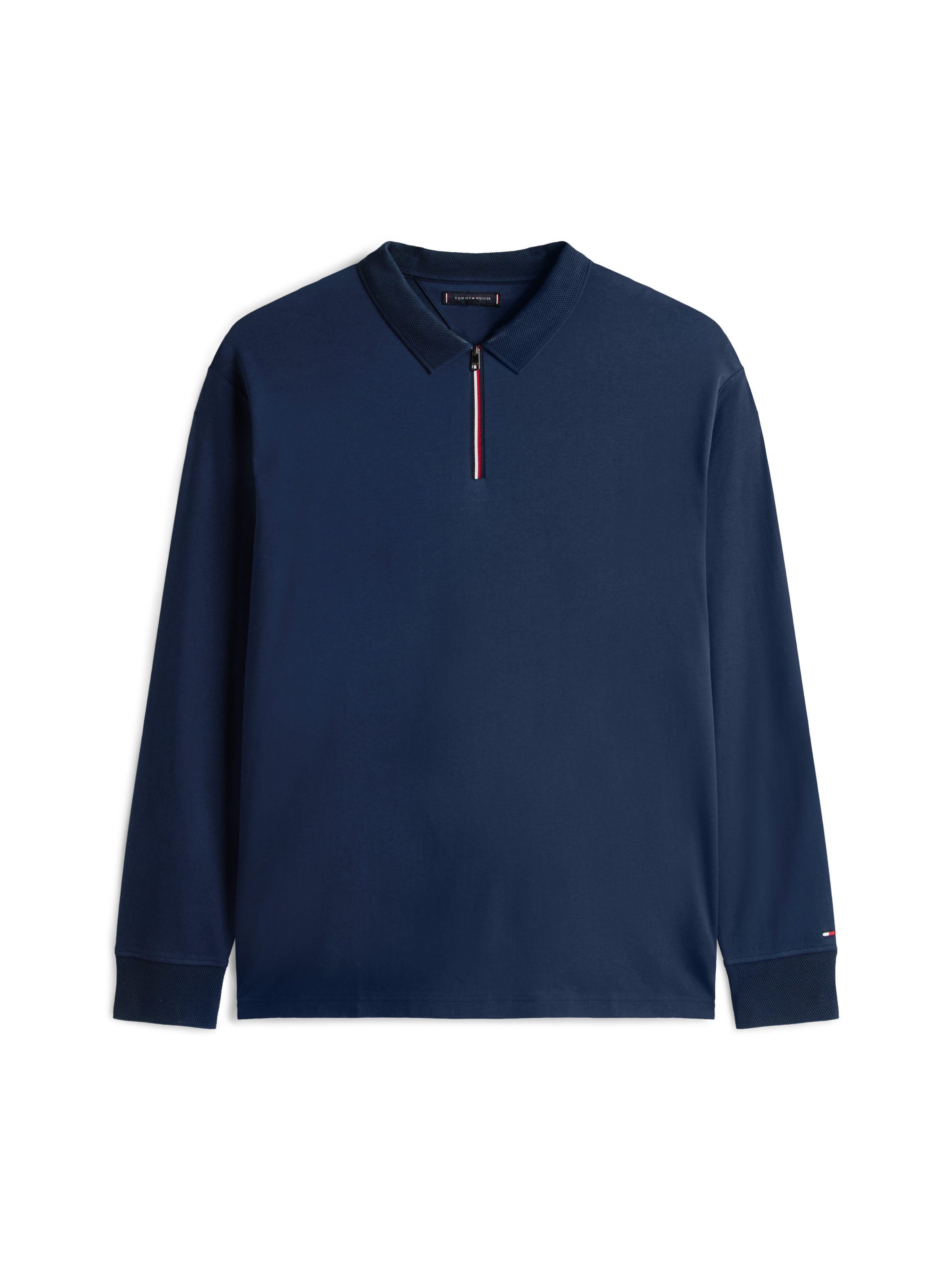 Langarm-Poloshirt ZIP INTERLOCK POLO
