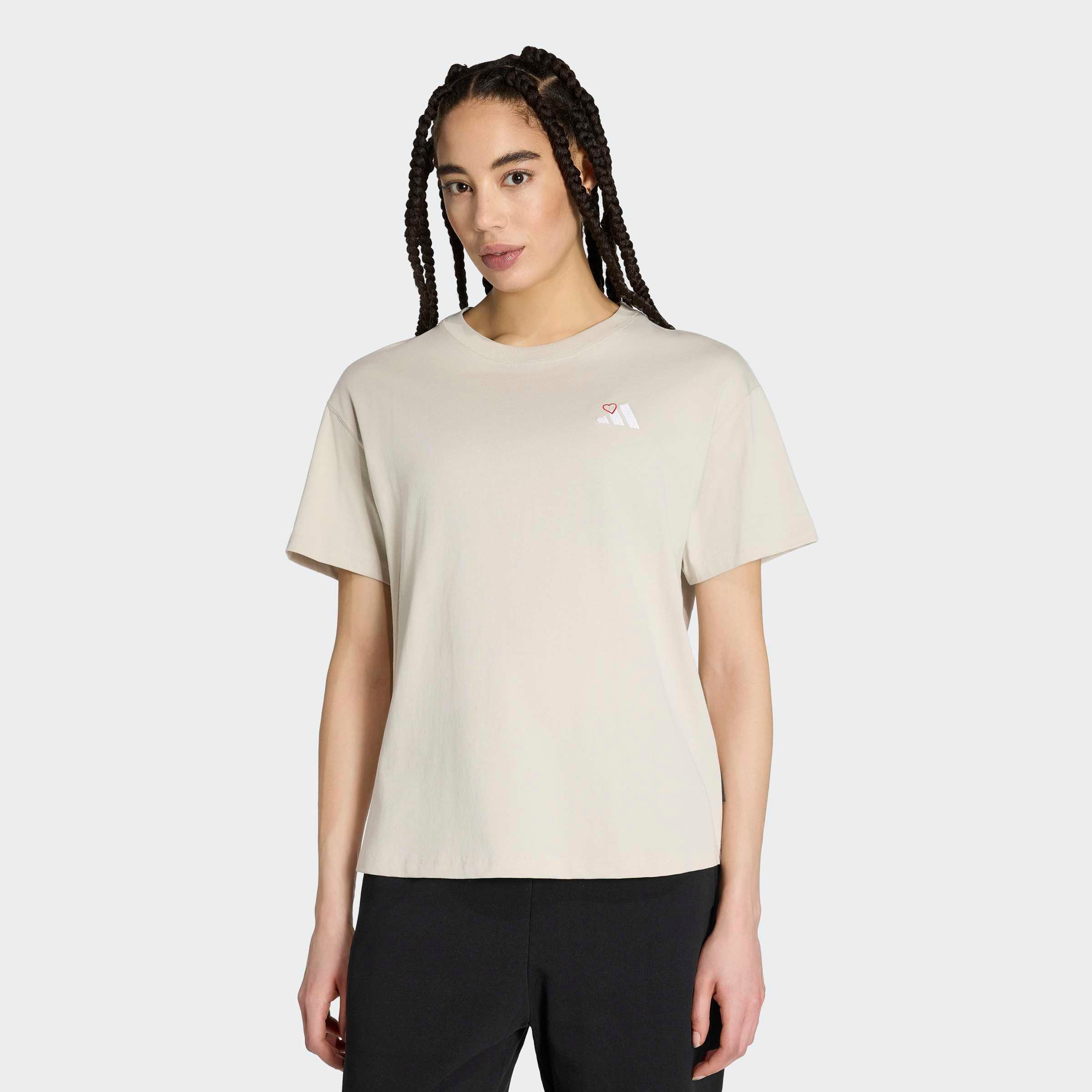 adidas Sportswear T-Shirt MINI L T sportliches T-Shirt, ohne Verschluss, Basic-Design, aus Baumwolle