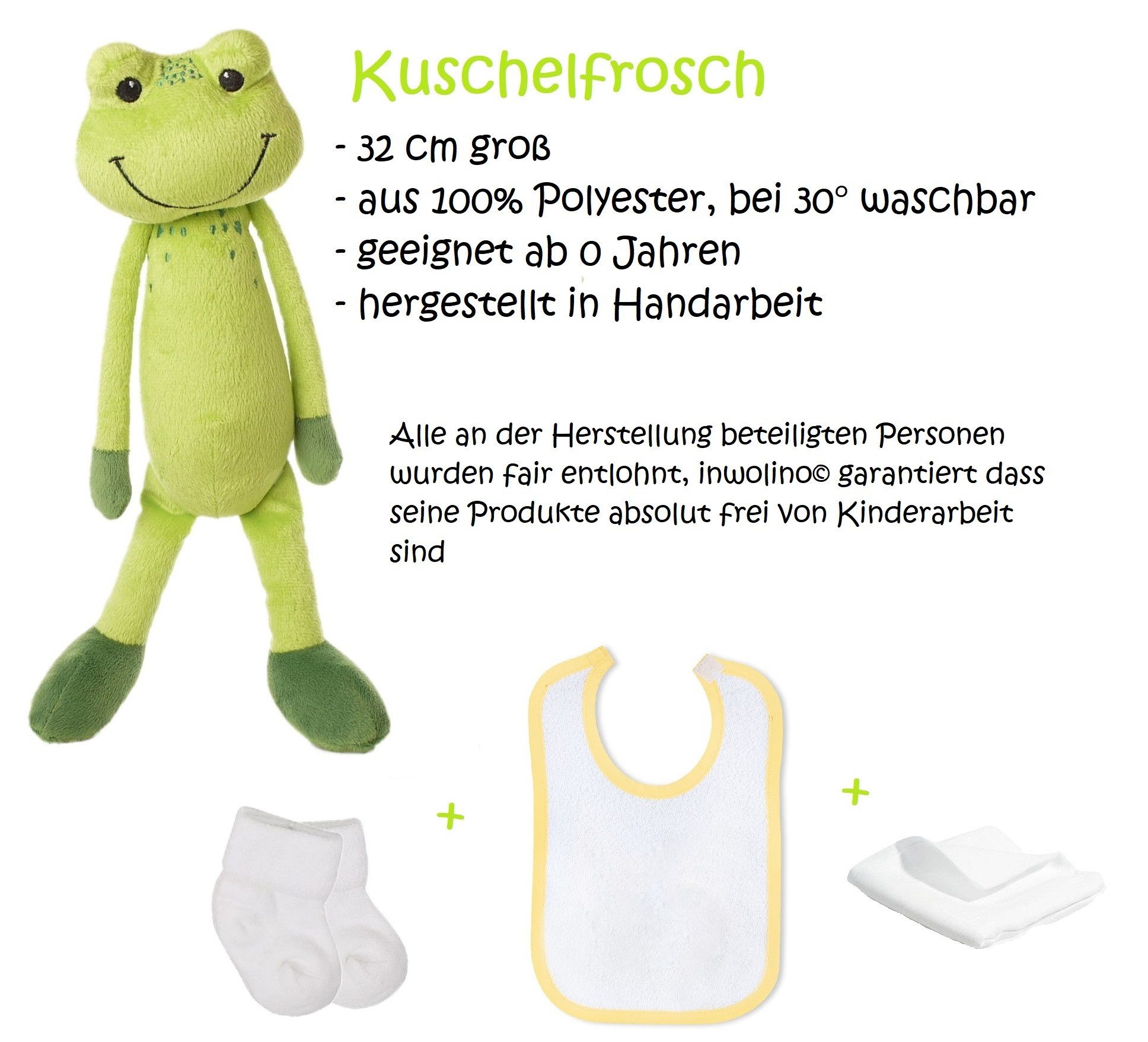 dubistda-WINDELTORTEN- Neugeborenen-Geschenkset Neutrale Windeltorte Dreirad Frosch grün (Geschenk zur Geburt Babyparty und Babyshower) Windeldreirad