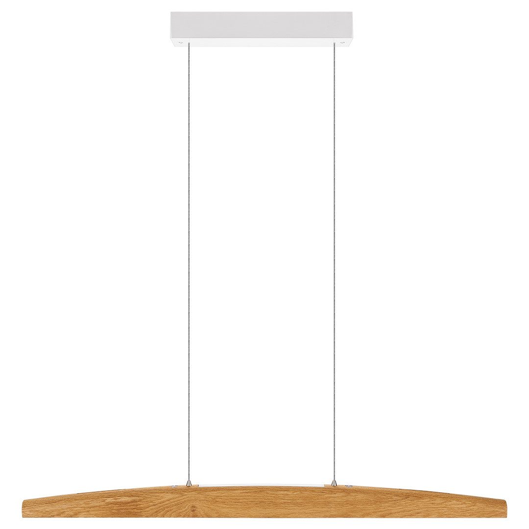 HerzBlut LED-Hängeleuchte Arco LED Ober- und Unterlicht mit Rollizug, Alu LED-Leiste Acryl satiniert, wechselbar