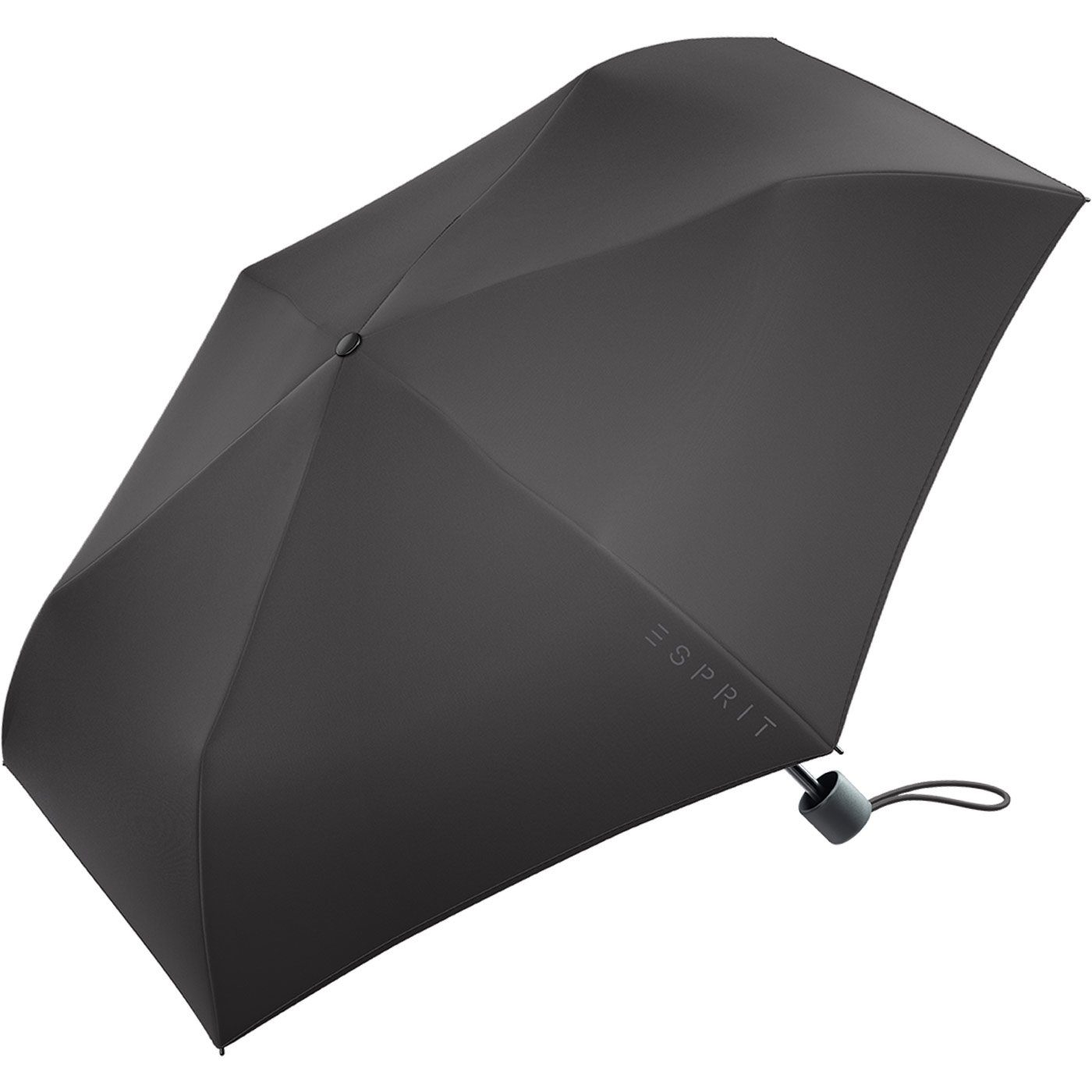 Esprit Taschenregenschirm Mini Slimline klein Schirm sehr-leicht leicht, schwarz