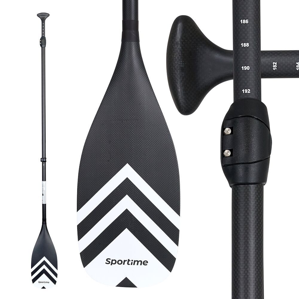 Sportime SUP-Paddel Full Carbon SUP-Paddel, Ideal für leichten Wellengang am Meer