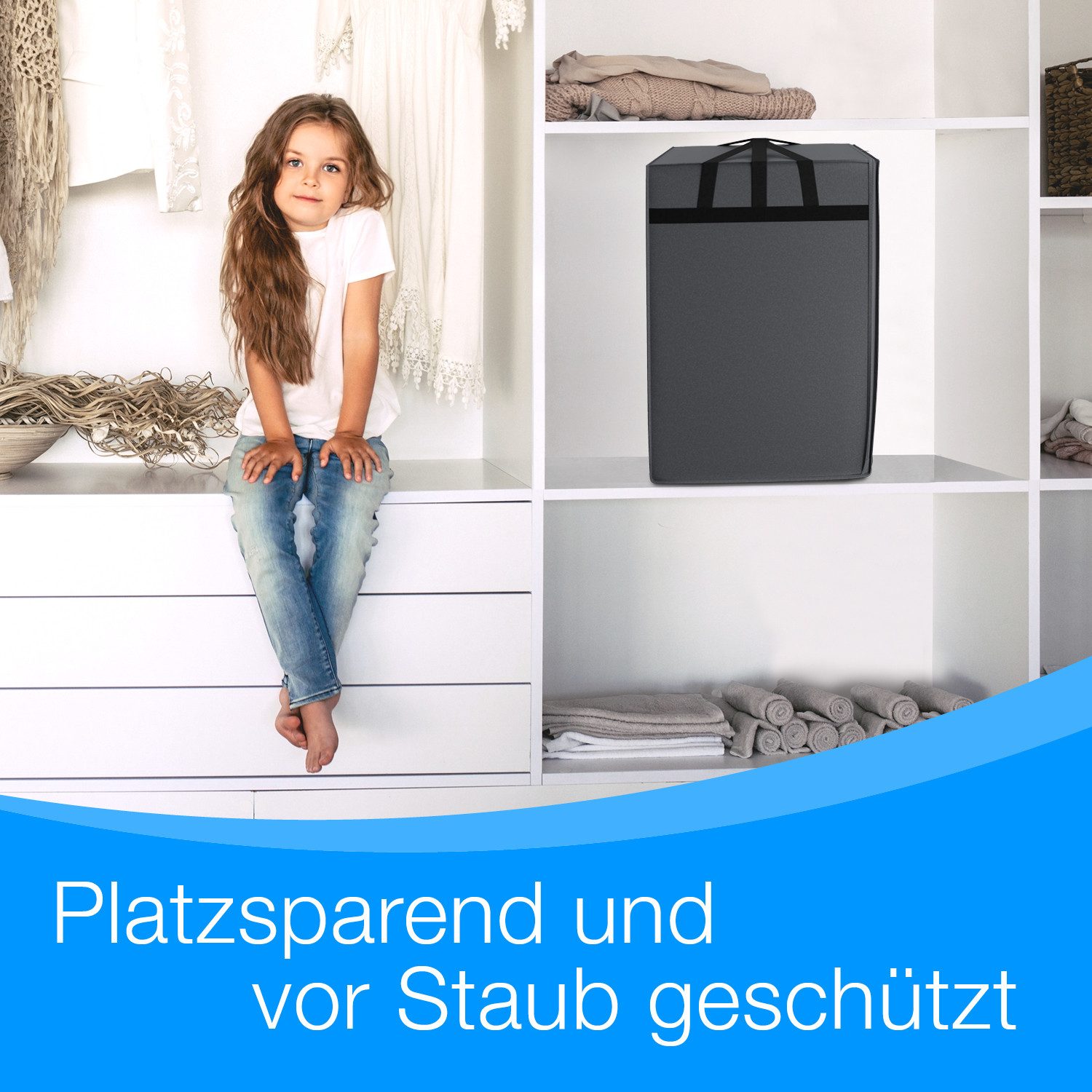ELONEO Aufbewahrungstasche Transporttasche für Klappmatratze, 75x195cm, 90x200cm & weitere Größen (1-tlg), 3-Punkt-Tragegurte, wasserabweisend, hochwertiger Rei – Bild 5 von 5