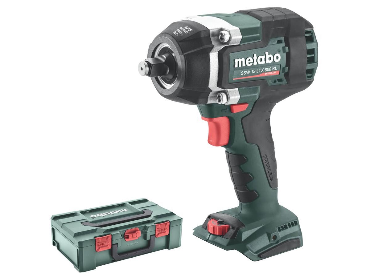 metabo Schlagschrauber Akku SSW 18 LTX 800 BL, ohne Akku und Ladegerät in metaBOX