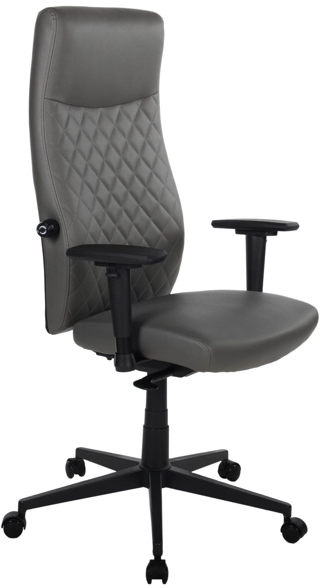 Duo Collection Bürostuhl Homepro, Rautensteppung, dunkelgrau, Mikrofaser - 70x120x70cm (BxHxT)