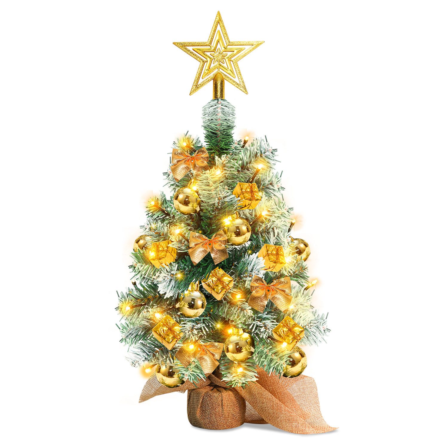 Clanmacy Künstlicher Weihnachtsbaum Mini Weihnachtsbaum Tannenbaum Künstlich klein Mini Christbaum