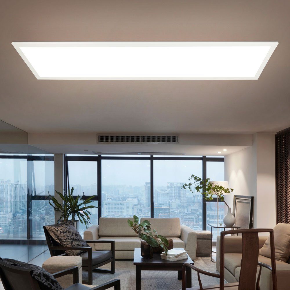 Globo LED Panel, LED-Leuchtmittel fest verbaut, Warmweiß, LED Decken Lampe Arbeits Zimmer Aufbau-Einbau-Panel Büro Lampe
