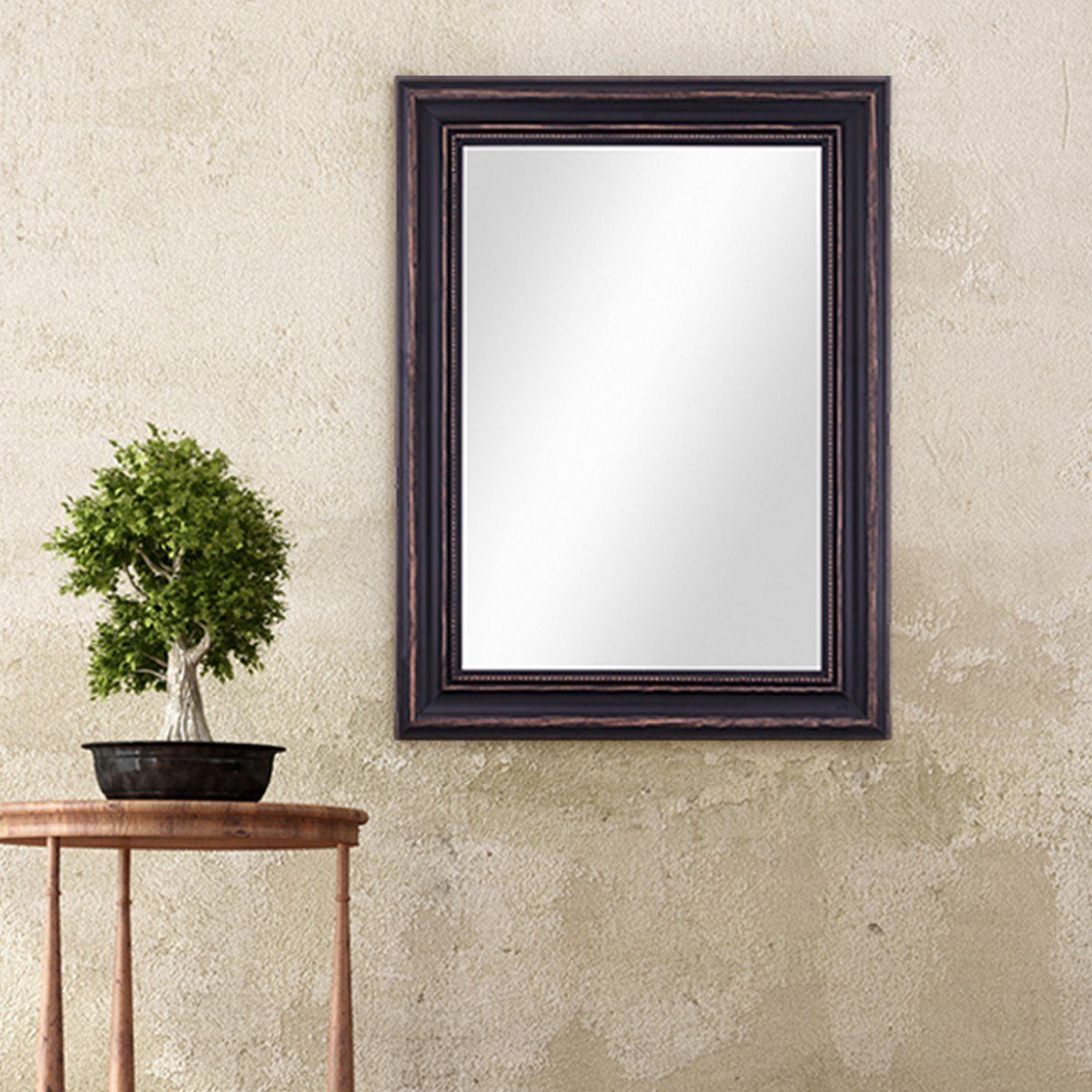 PHOTOLINI Spiegel mit breitem Massivholz-Rahmen, Wandspiegel günstig online kaufen