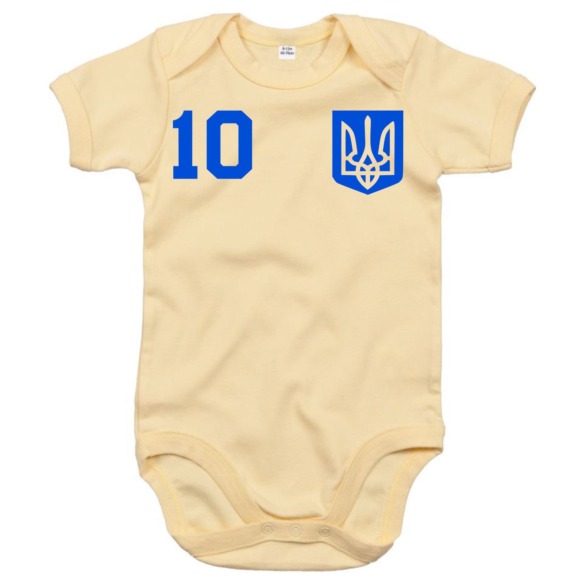 Blondie & Fußball Brownie Ukraine Kinder WM Baby Europa Trikot Strampler Meister Ukraina Sport