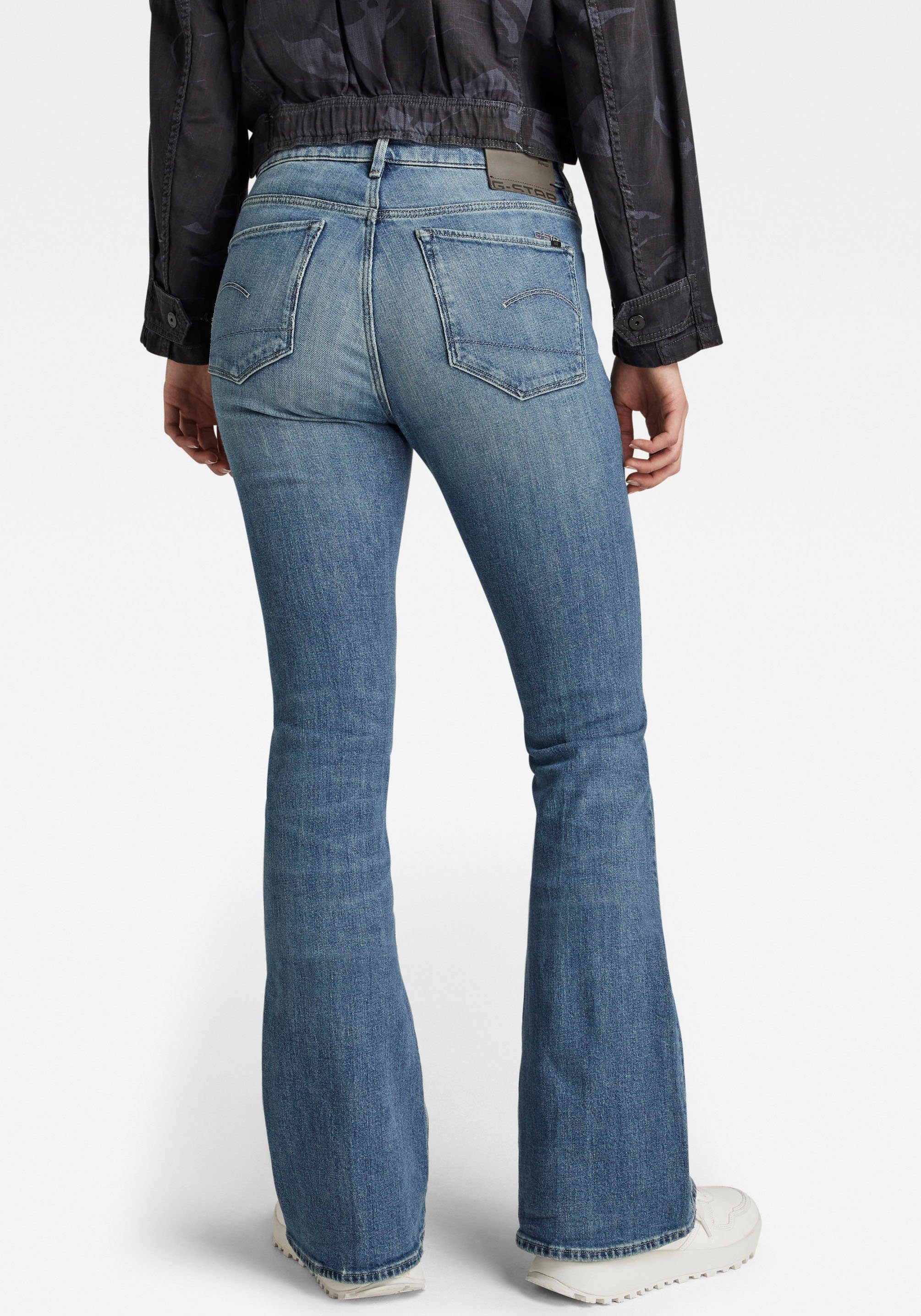 G-Star RAW Bootcut-Jeans 3301 Flare Jeans perfekter Sitz durch  Elasthan-Anteil