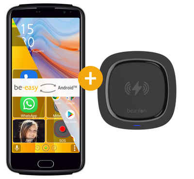 Beafon M7 Premium schwarz + Wireless Ladestation Smartphone