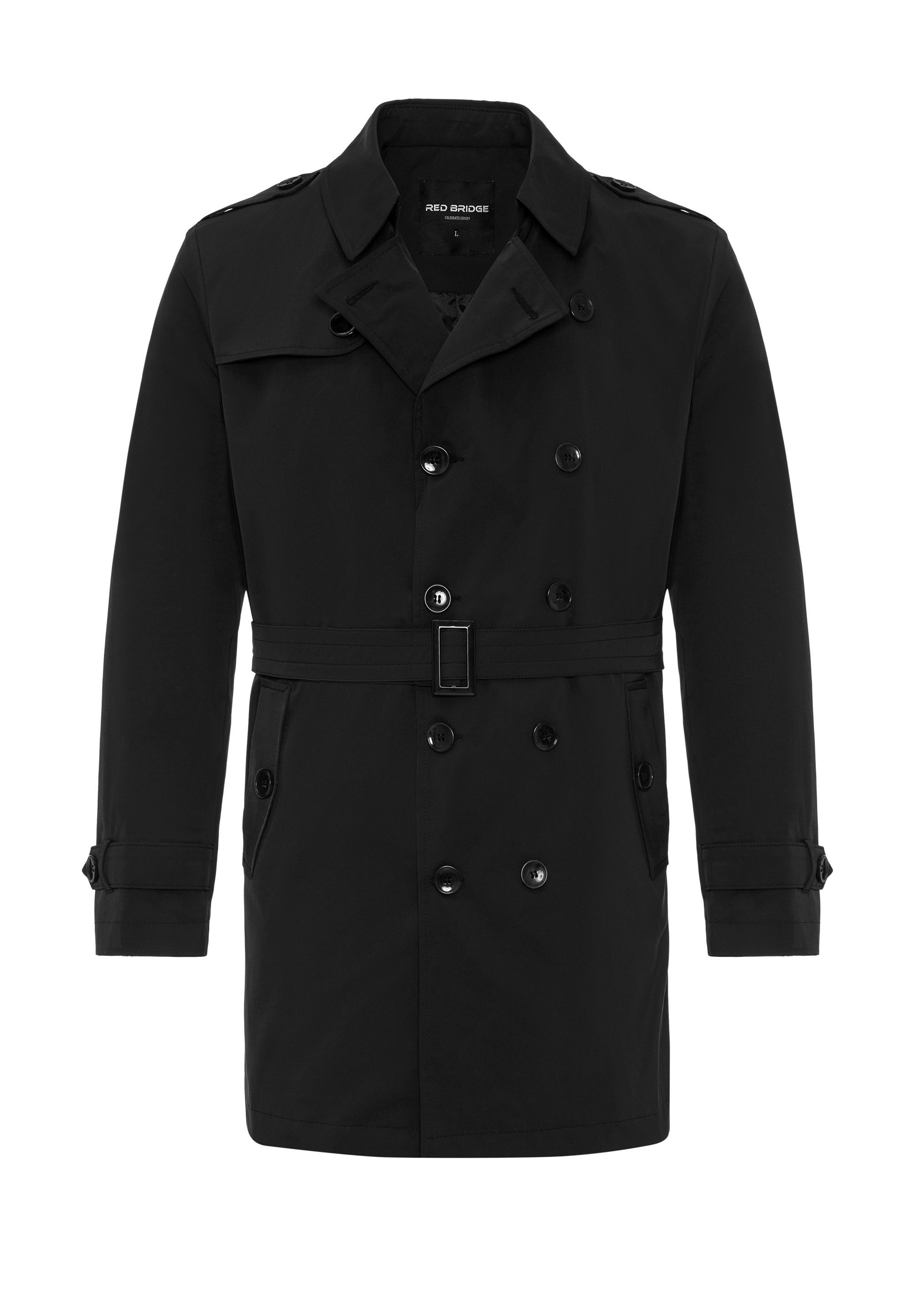 RedBridge Trenchcoat mit Gürtel und doppelreihigem Design Casual – Bild 4 von 5