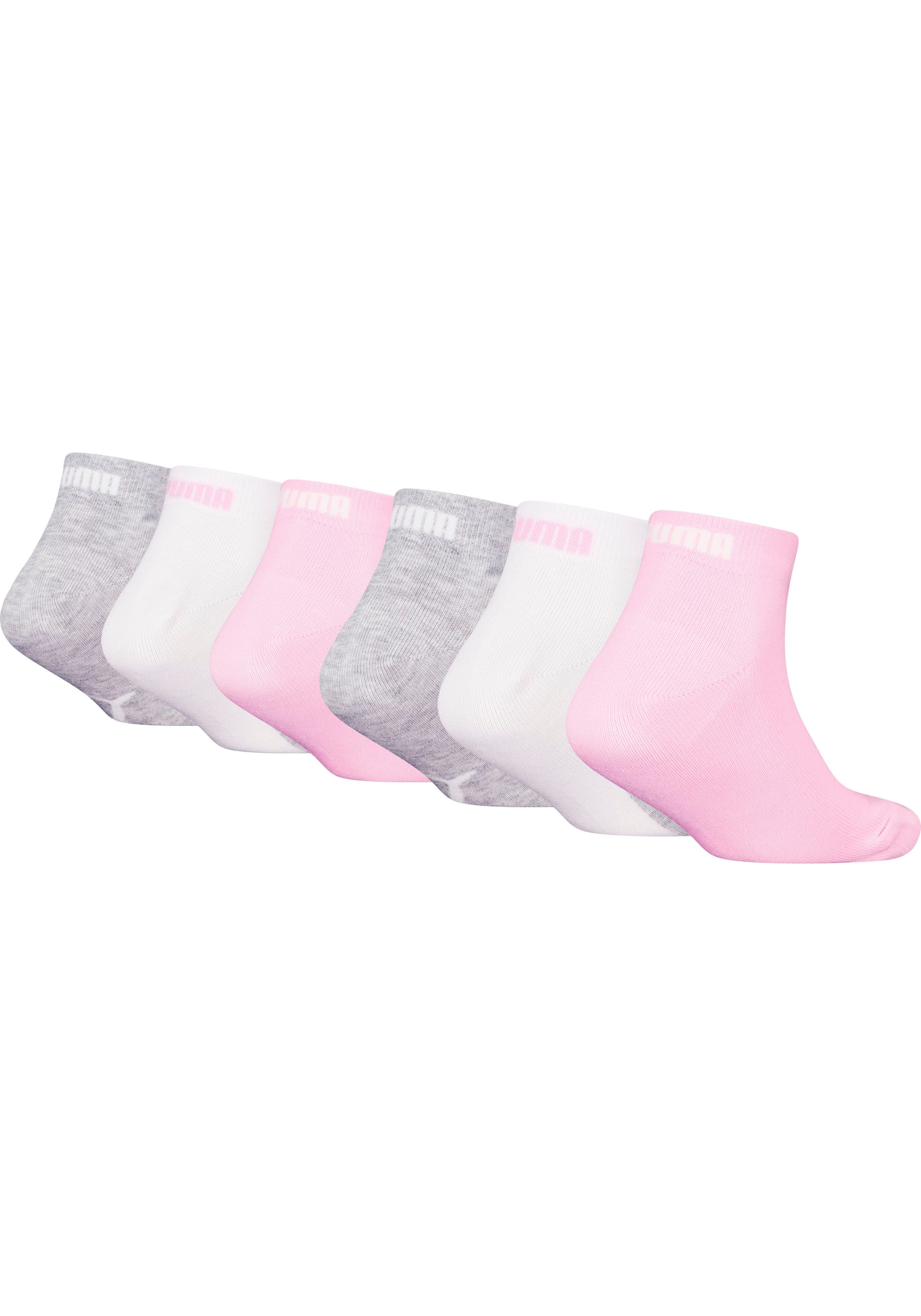 PUMA Kurzsocken KIDS BWT QUARTER 6P ECOM (6-Paar) mit eingestricktem Logo