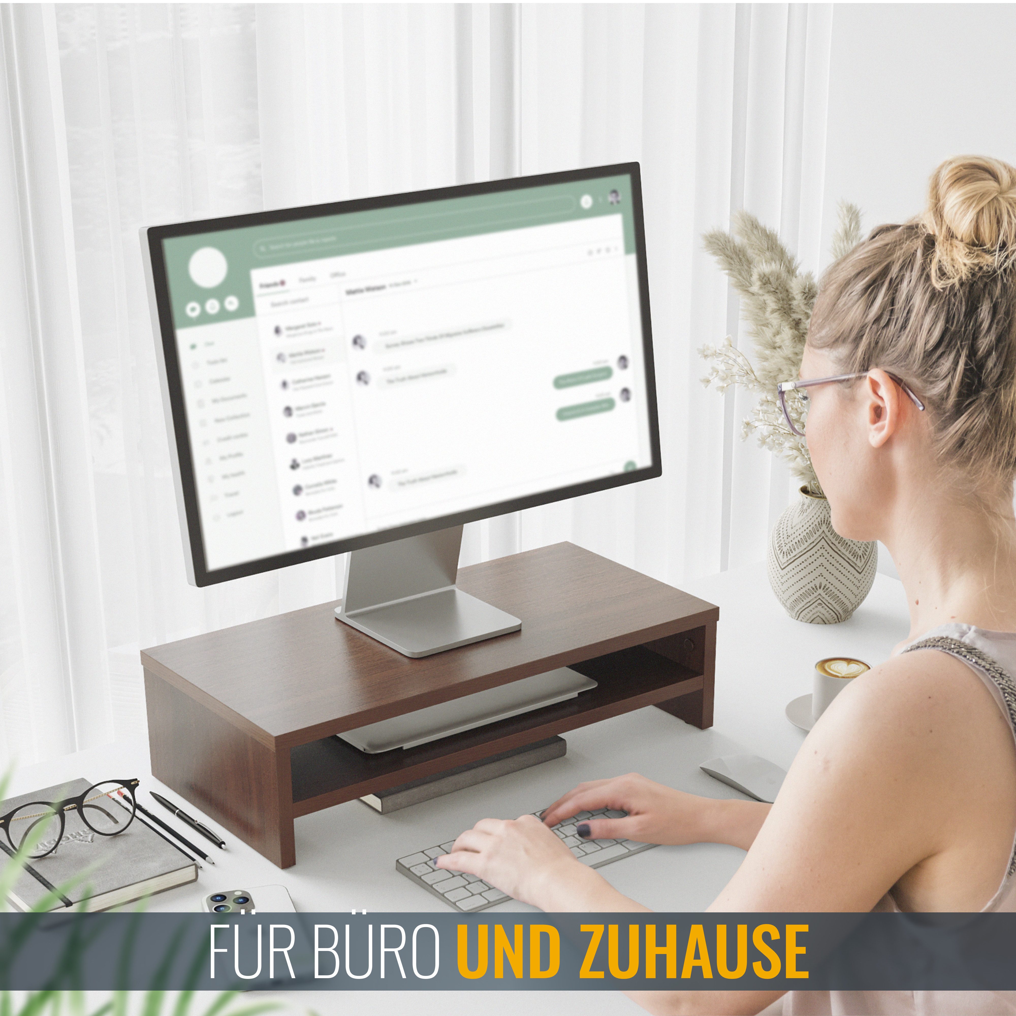 RICOO Schreibtischaufsatz FS0114-ER, (1-St), Monitorständer Schreibtisch günstig online kaufen