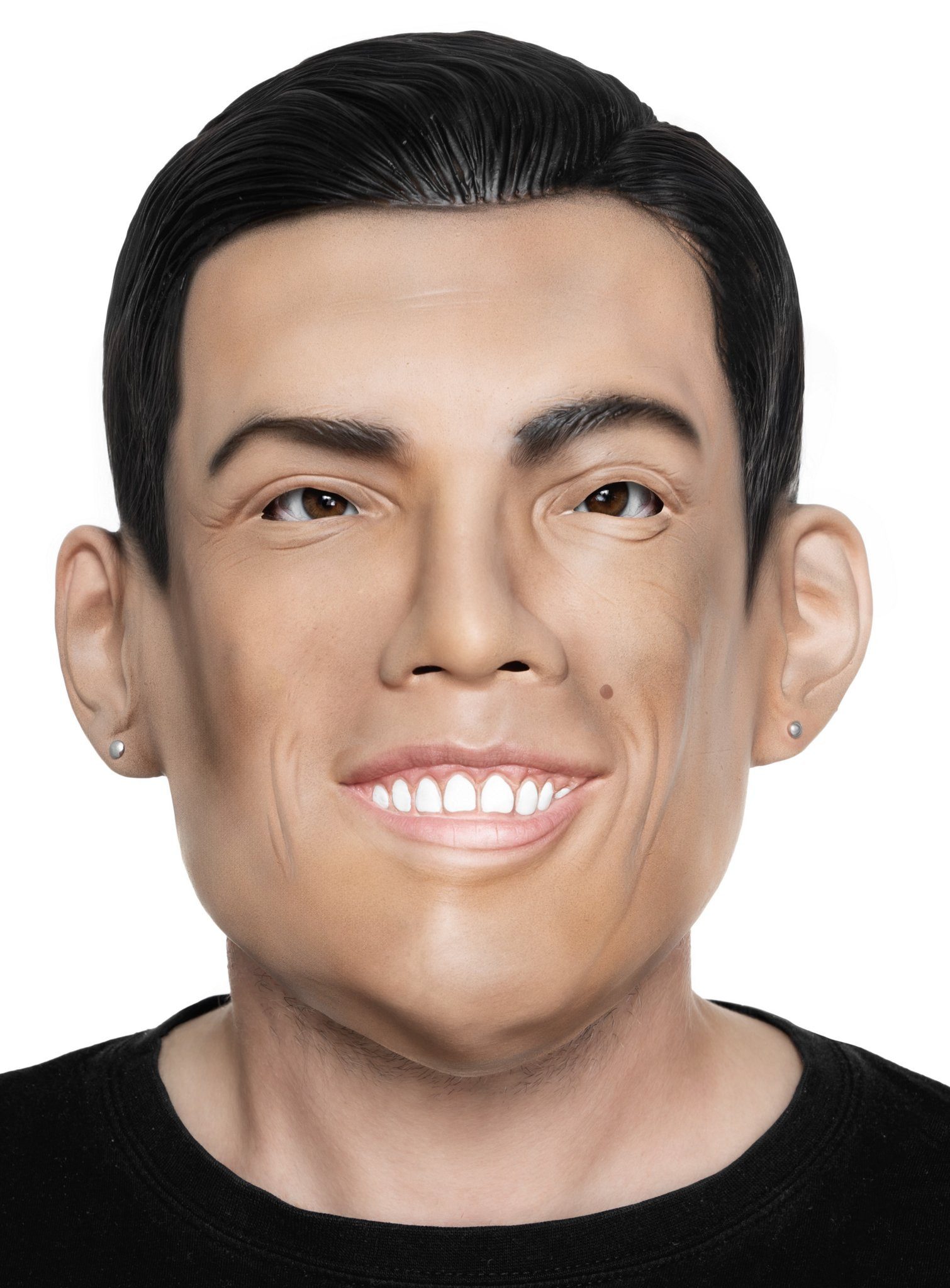 Metamorph Verkleidungsmaske Cristiano Ronaldo Maske - Fasching Halloween, Volltreffer dank Vollmaske: meisterhafte Fußballer-Maske aus Latex!