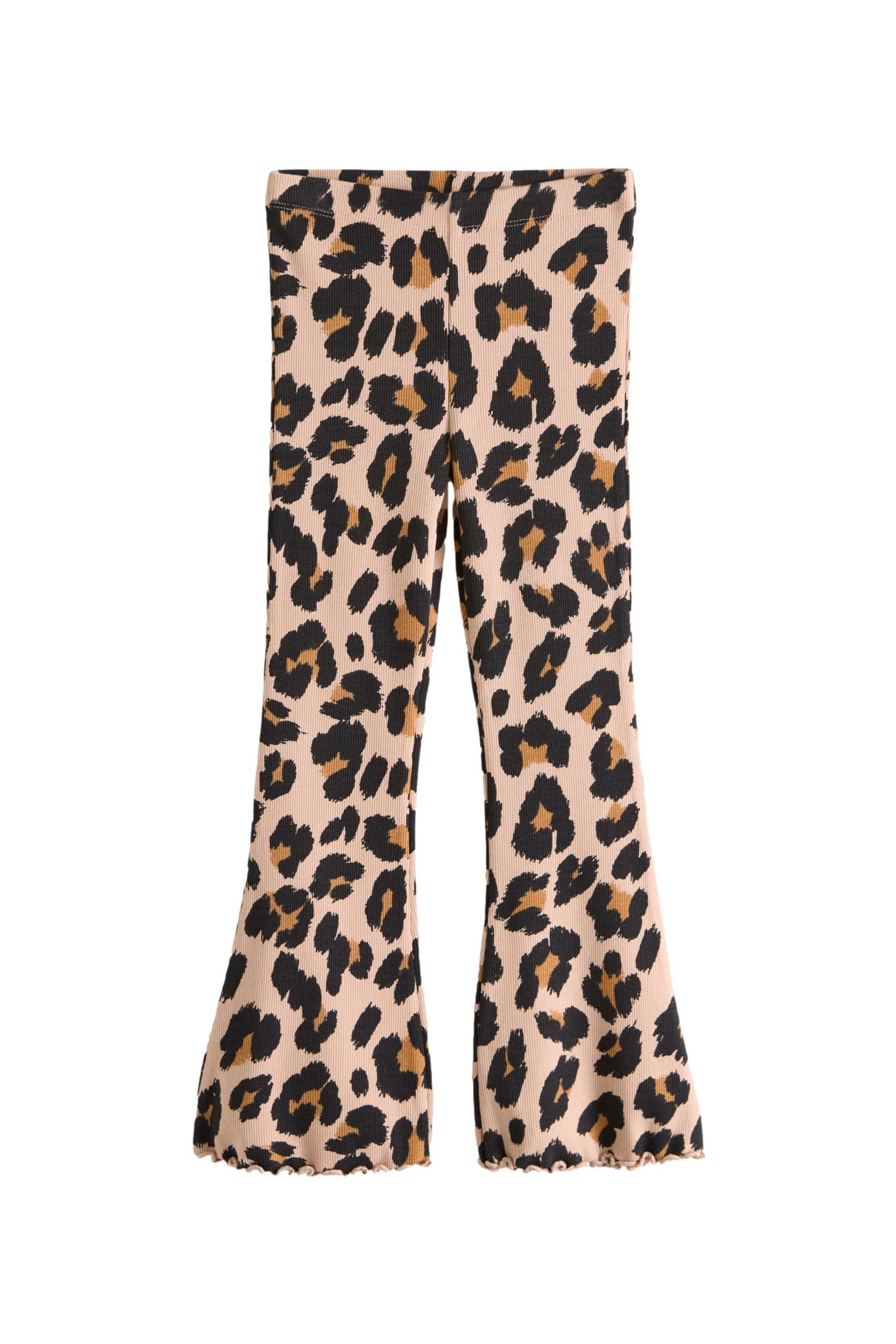 Leggings Gerippte Leggings mit ausgestelltem Bein