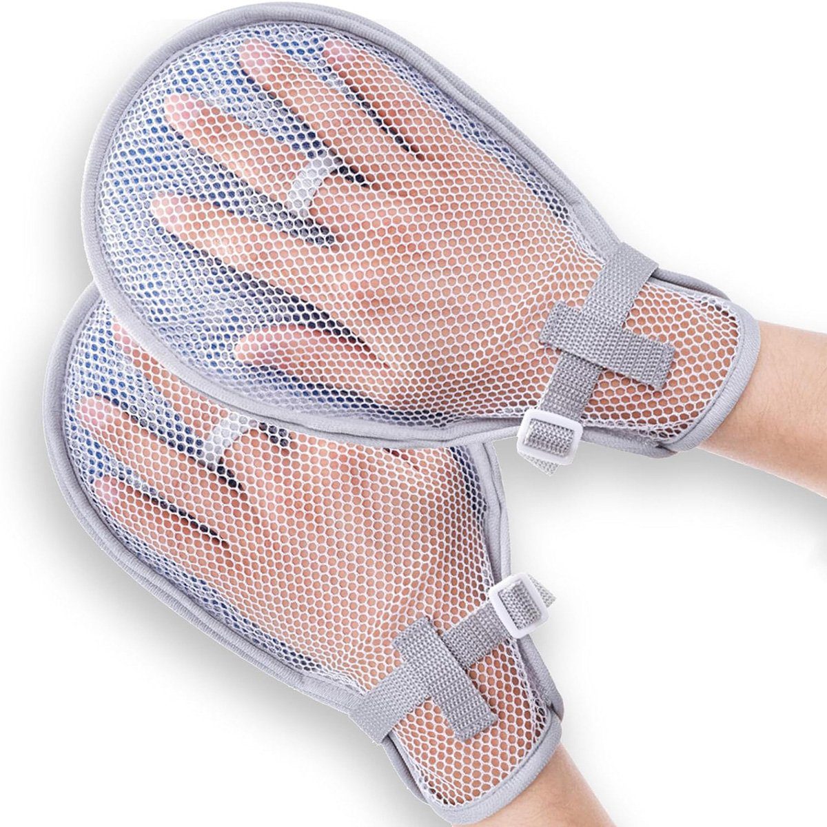 yozhiqu Fäustlinge Band für eingeschränkte Handbewegung, medizinische Handschuhe -2er-Set Handschutzhandschuhe für Menschen mit Demenz oder autistische Kinder