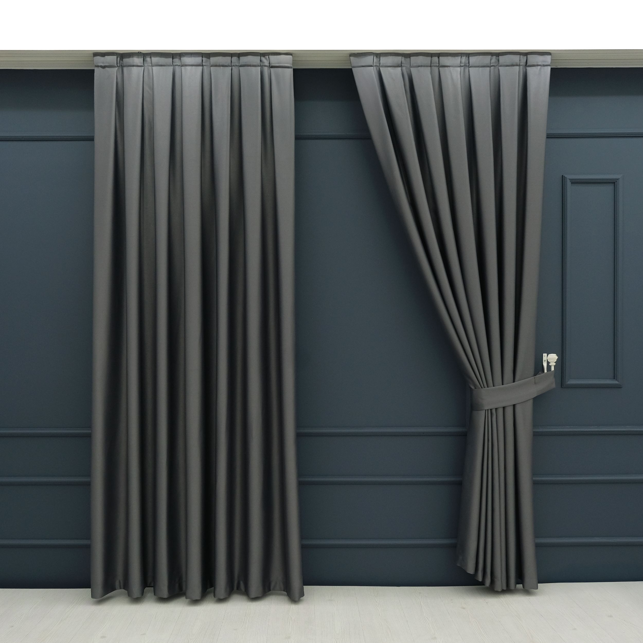 Gardinen by Justyna Vorhang 2er Seiten Schal Set Blackout (4 St), Kräuselband, verdunkelnd, Polyester, Blackout, Verdunkelung, blickdicht, wärmeisolierend, pflegeleicht