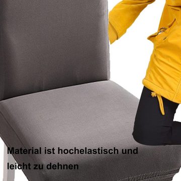 Stuhlhusse Stretch-Stuhlhussen für das Esszimmer, abnehmbare Stuhlschutzbezüge, Juoungle