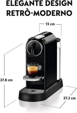 Nespresso Kapselmaschine De'Longhi,Kaffeekapselmaschine, mit Hochdruckpumpe, 1260W, 1liter, Papierfilter 1x4, mit Milchaufschäumer,De Longhi, für verschiedene kapseln, Mini,Citi