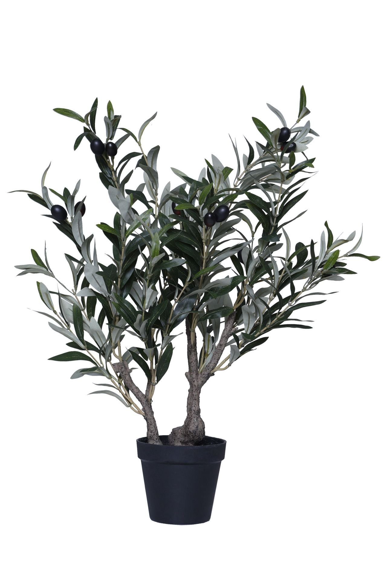 Kunstpflanze Kunstpflanze künstlicher Olivenbaum im Topf Kunststoff OLIVEIRA -, VIVANNO, Höhe 60 cm | Kunstpflanzen