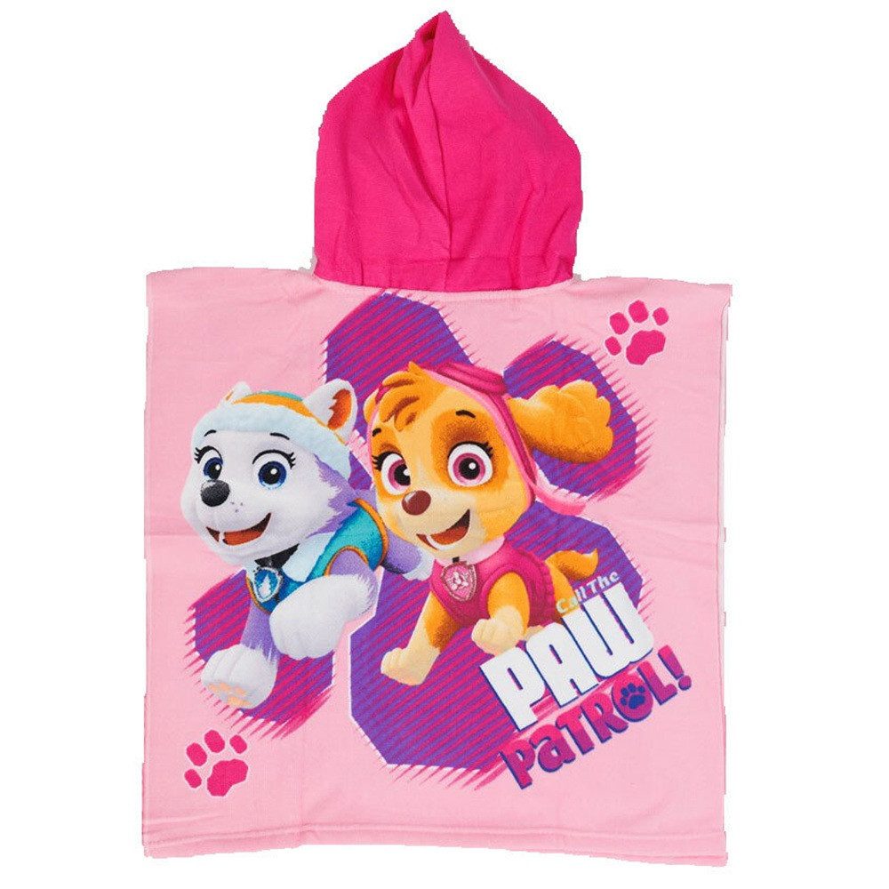 PAW PATROL Poncho Paw Patrol Strandtuch Poncho 55x110 cm Schnelltrocknend