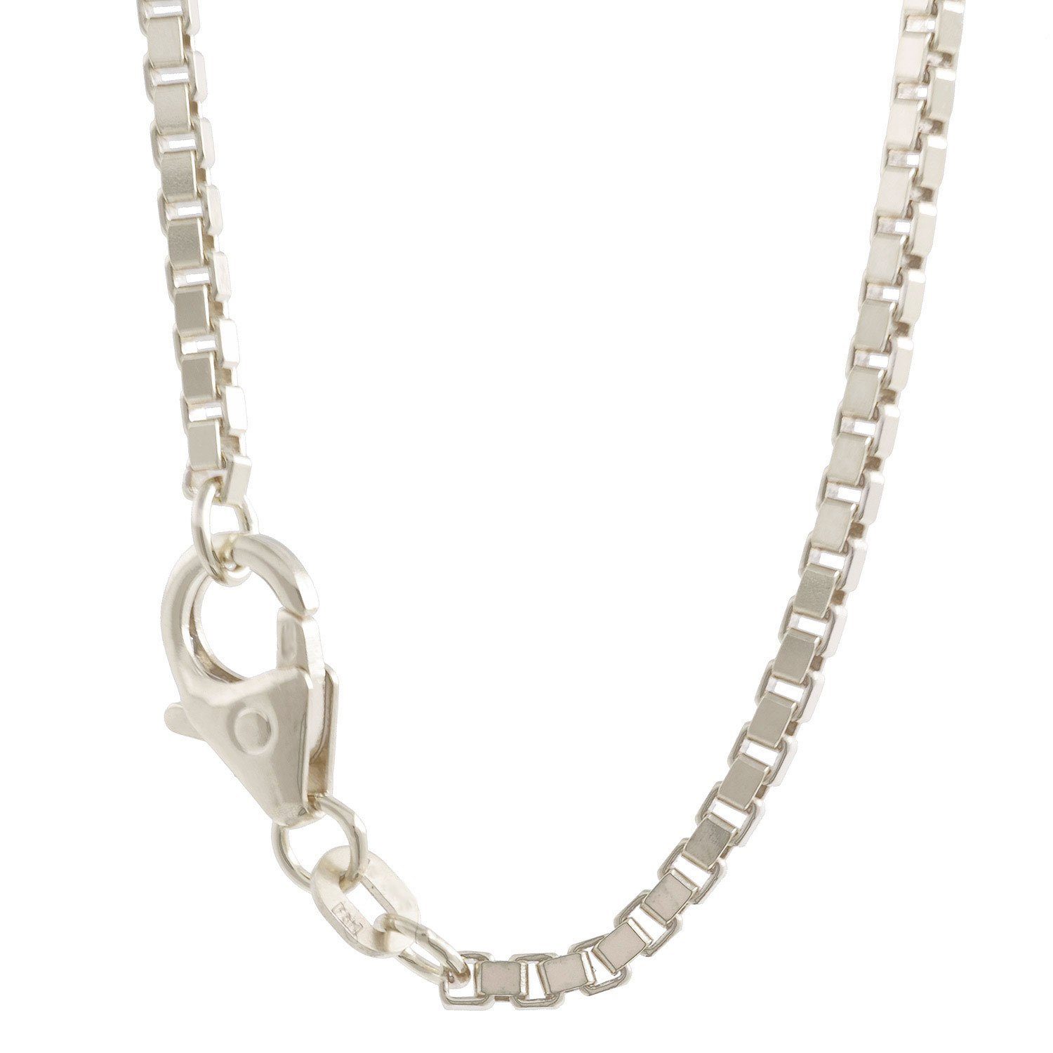 HOPLO Silberkette Silberkette Venezianerkette Länge 40cm - Breite 1,8mm - 925 Silber, Made in Germany
