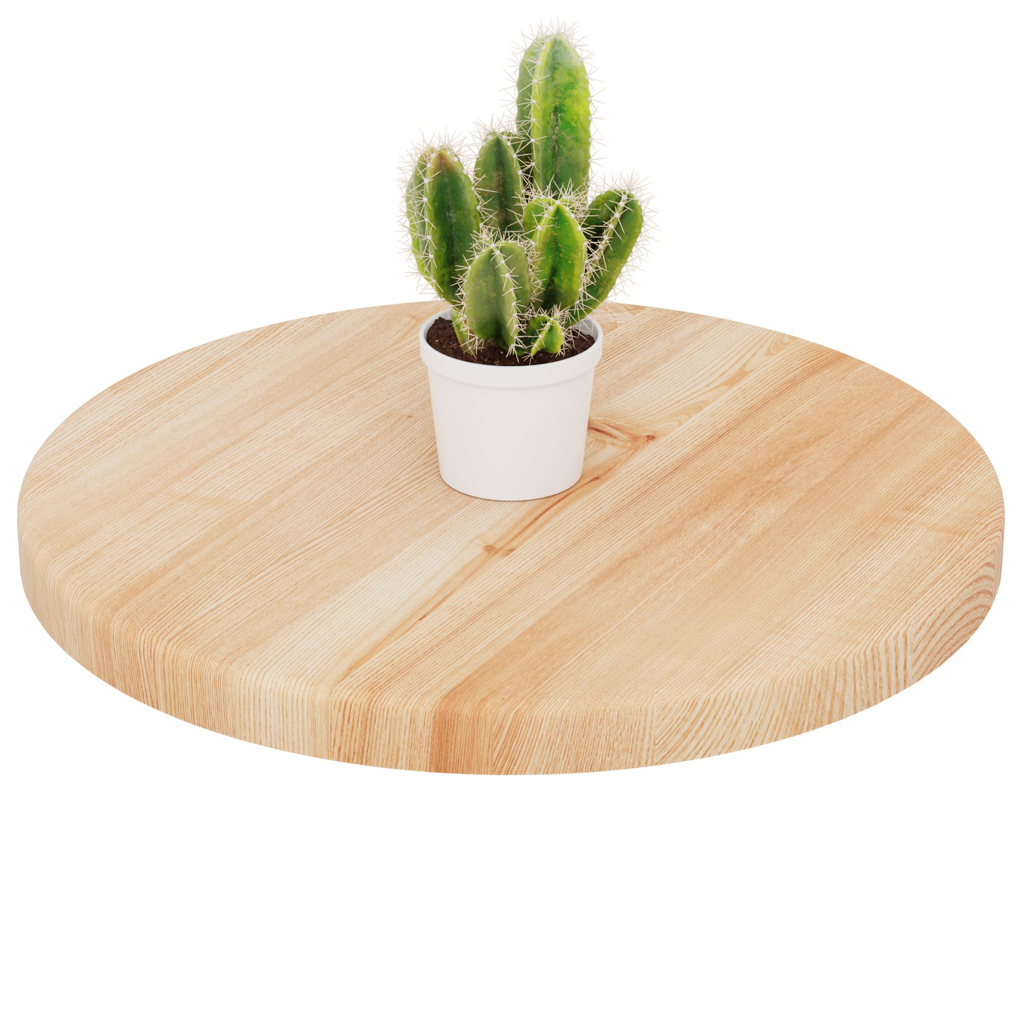 LAMO Manufaktur Esstischplatte LAMO Manufaktur Holzplatte rund 40 cm aus Naturholz für Couchtisch (Bürotisch, Esstischtischplatte), Kaffeetisch, Kindertisch, Stärke: 28 mm Farbe: Natur