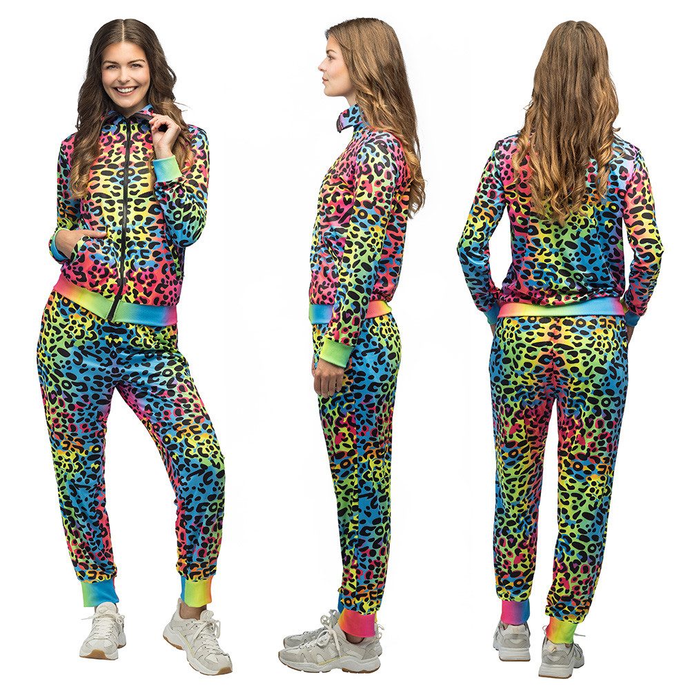 Boland Kostüm Trainingsanzug Leopard Art für Damen, Mehrfarbi günstig online kaufen