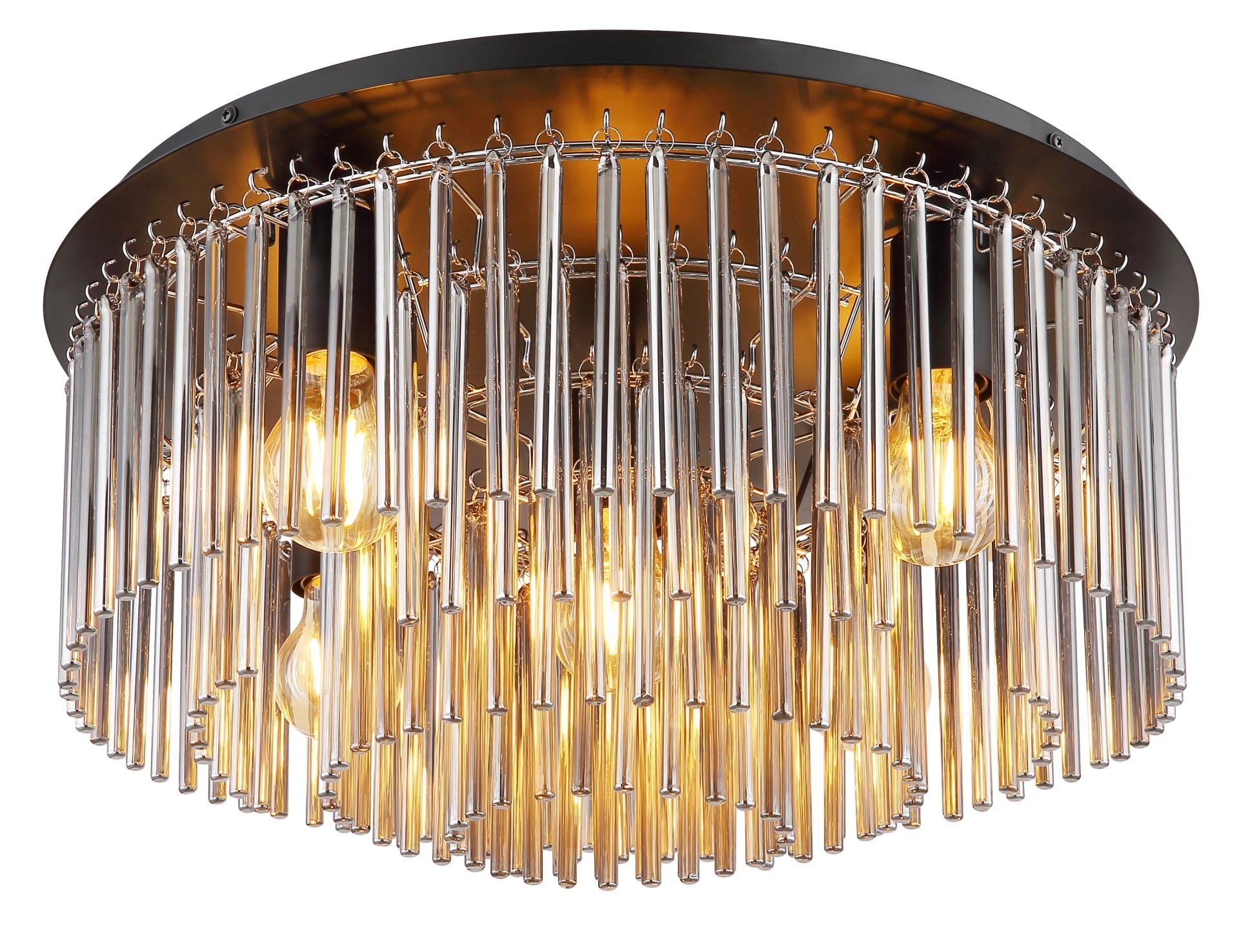 GLOBO LIGHTING Deckenleuchte GORLEY, ohne Leuchtmittel, Design Glasstäbe, Deckenlampe, Wohnzimmer, Esszimmer