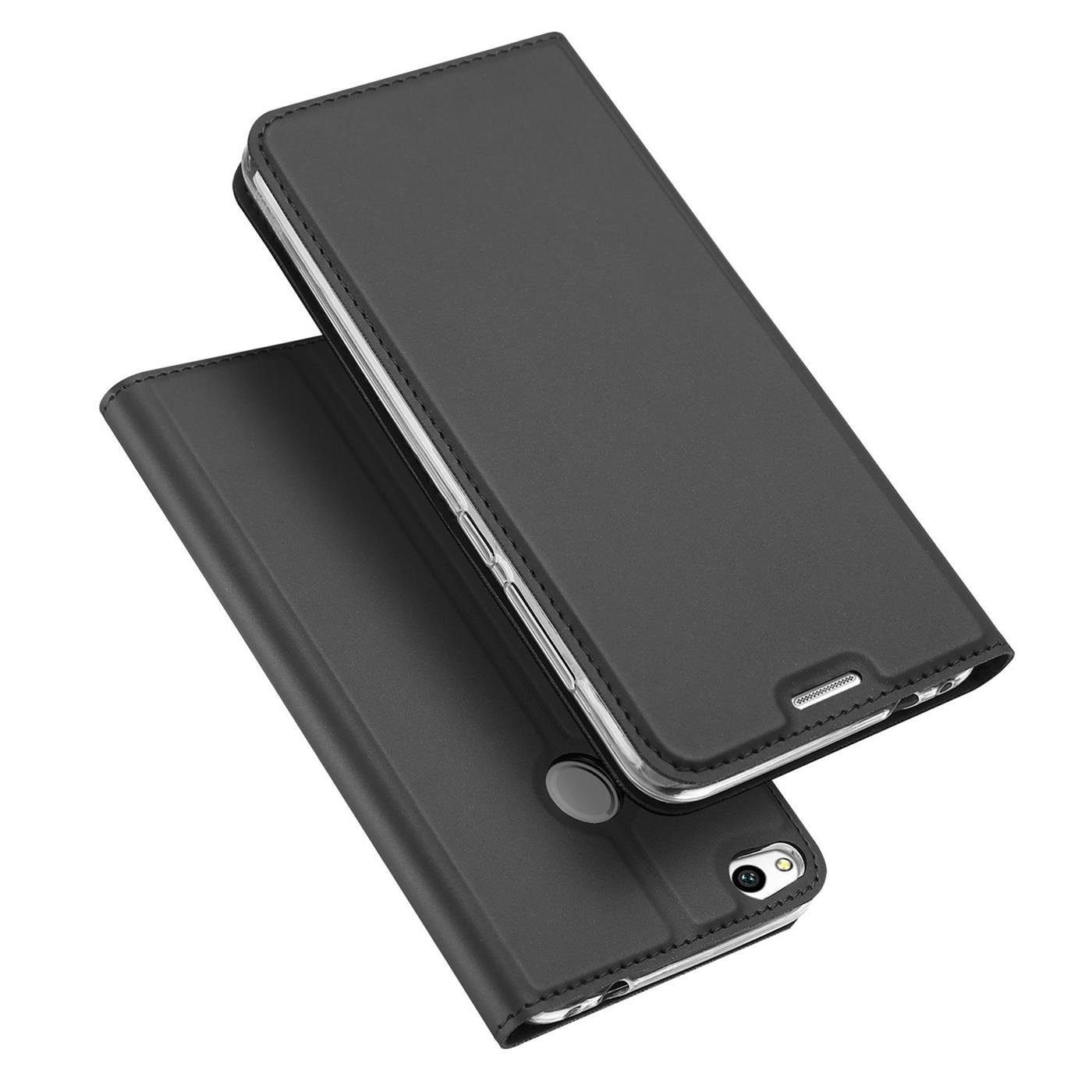 CoolGadget Handyhülle Magnet Case Handy Tasche für Huawei P8 Lite 2017 5,2 Zoll, Hülle Klapphülle Ultra Slim Flip Cover für P8 Lite 2017 Schutzhülle