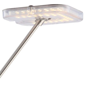 Globo Schreibtischlampe, LED-Leuchtmittel fest verbaut, Warmweiß, LED 4 Watt Tischleuchte Tischlampe Bürolampe Nickel Leselampe
