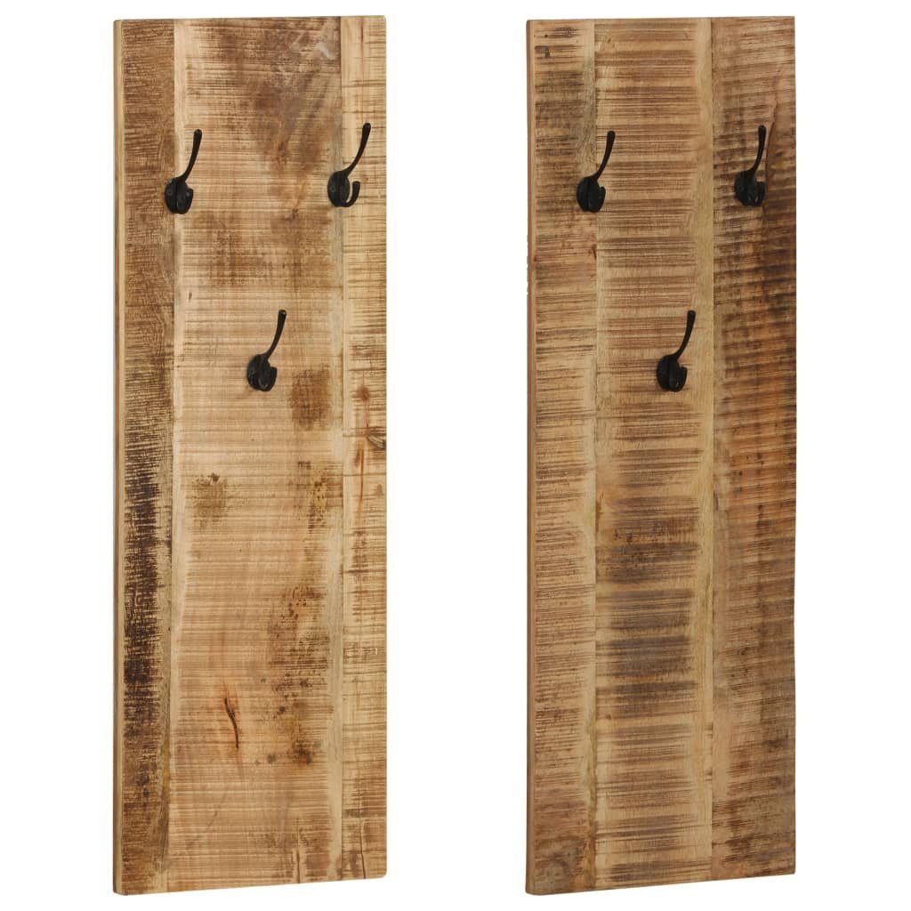 vidaXL Garderobenständer Wandgarderobe 2 Stk. holz Massiv 36x110x3 cm, (2 St)