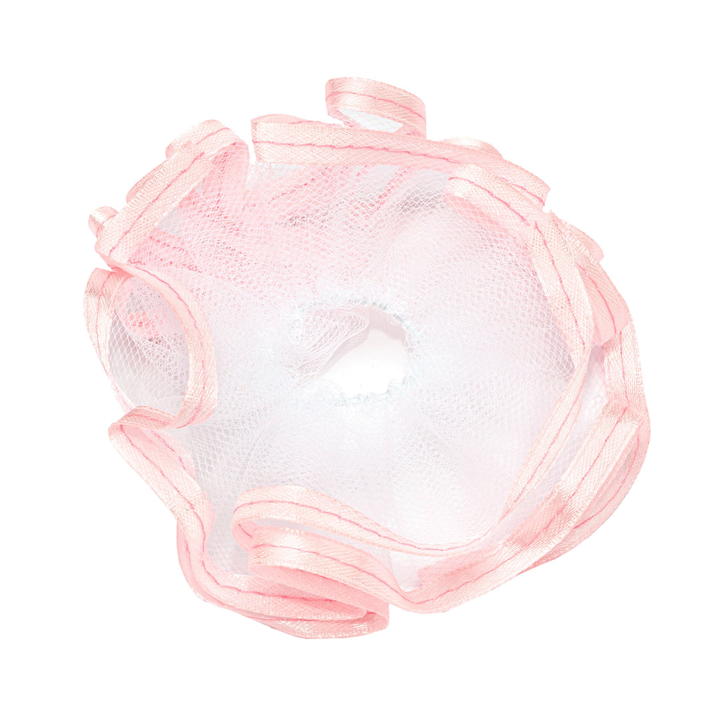 Räucherstövchen Taufe Kerzenmanschette Kommunion aus Tüll Tropfschutz 12x9cm rosa Sati