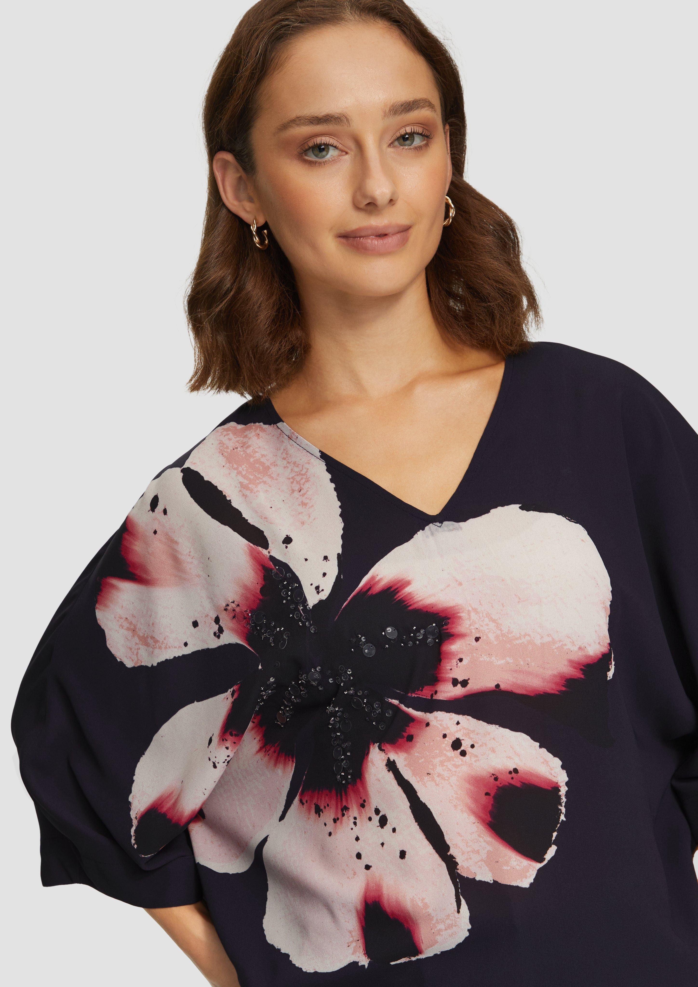 s.Oliver BLACK LABEL Langarmbluse Verkürzte Crêpe-Bluse günstig online kaufen