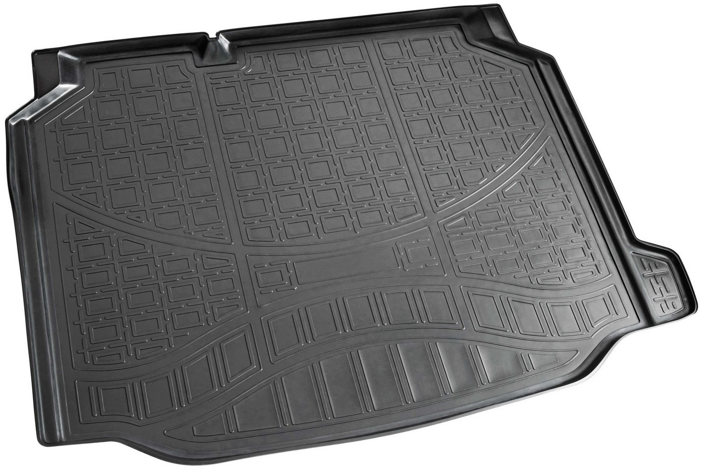 RECAMBO Kofferraumwanne für Seat Leon III, 5F Schrägheck, 5 Türen, BJ 2012-2020, für Seat Leon III, 100% passgenaue Antirutschmatte, Kofferraum Schutzmatte, Gummimatte